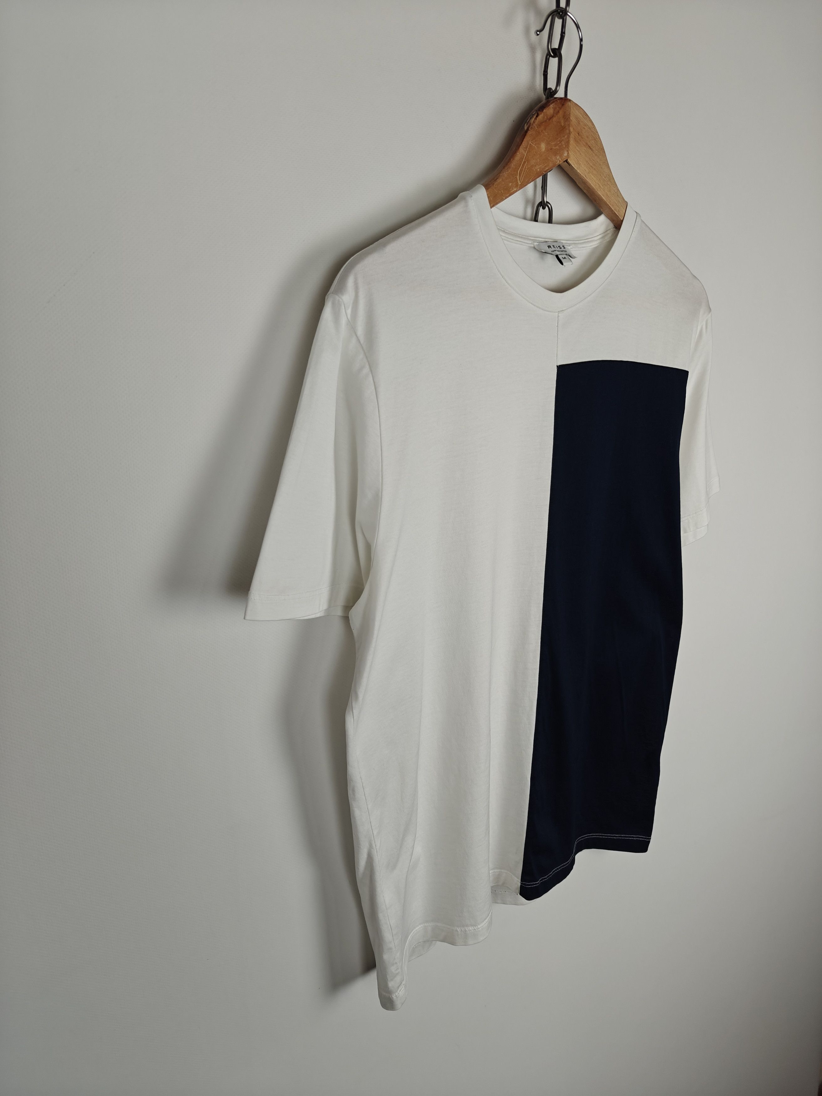 Reiss Reiss T-Shirt Egyptian Cotton White/Blue size M Size US M / EU 48-50 / 2 - 4 Thumbnail