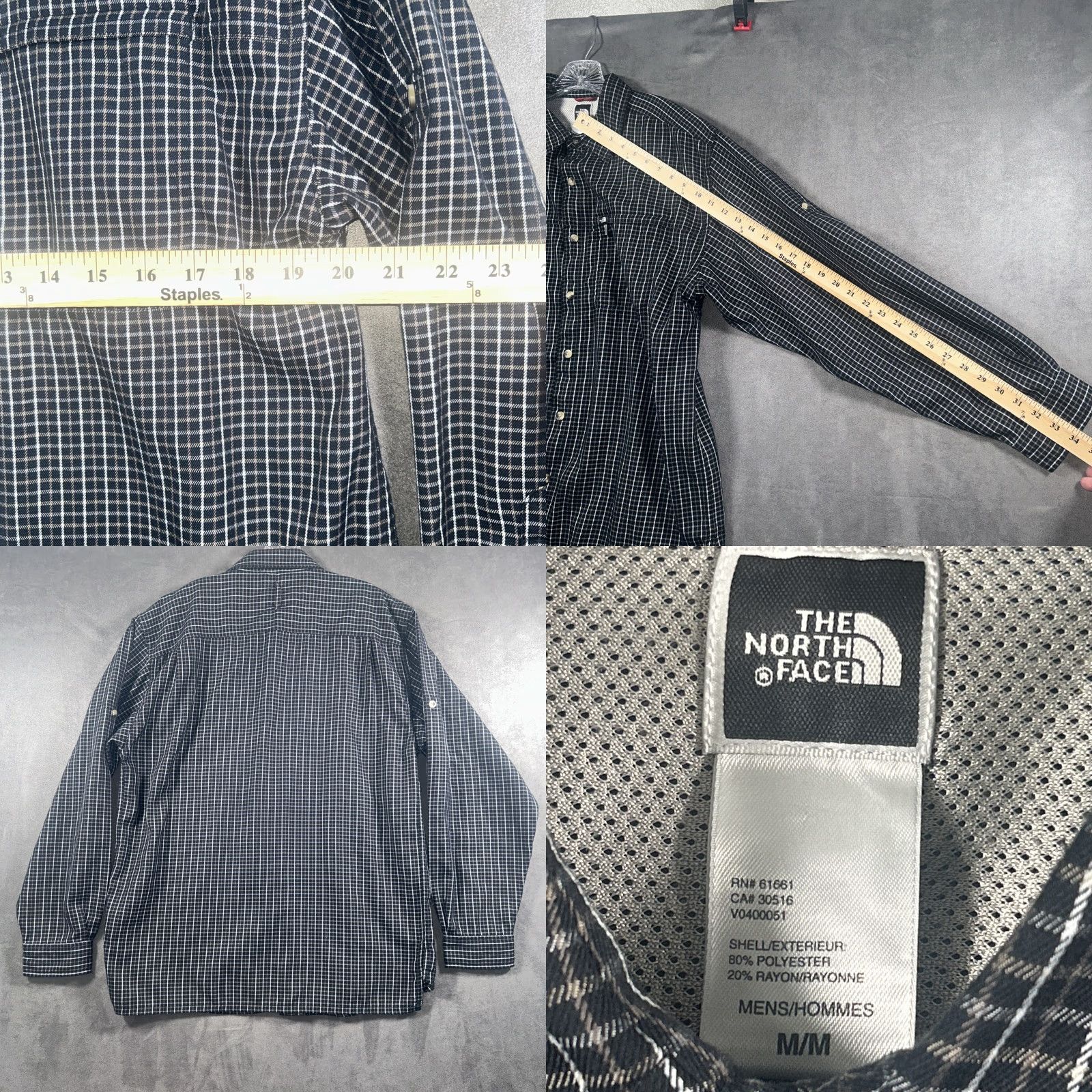 The North Face The North Face Shirt Mens M Multicolor Windowpane Check Travel Hiking Button-Up Pocket Size US M / EU 48-50 / 2 - 8 Thumbnail