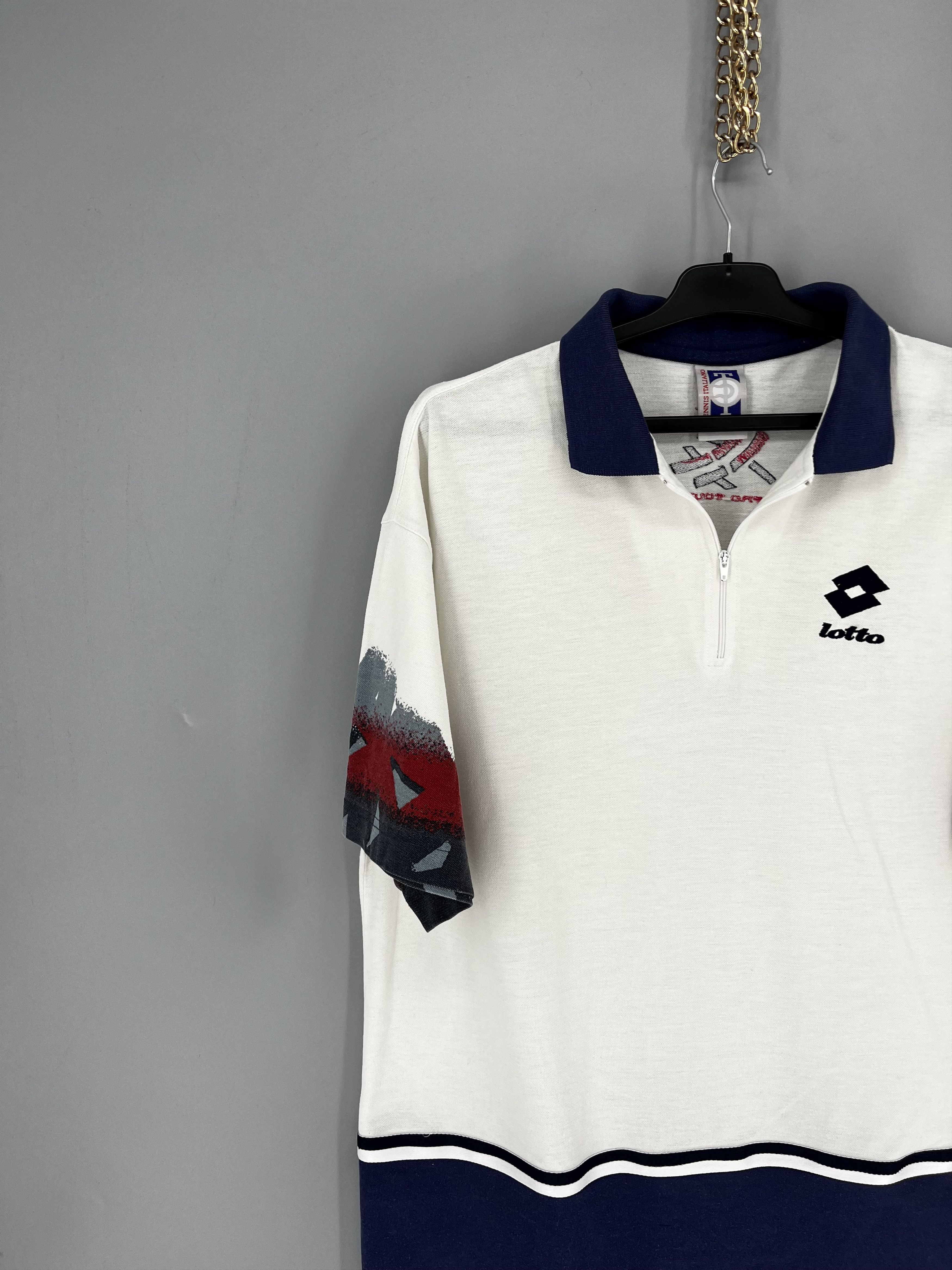 Vintage Vintage Lotto Q-Zip Polo Large TENNIS ITALIANO Size US L / EU 52-54 / 3 - 4 Thumbnail