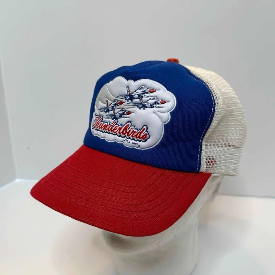 Vintage VINTAGE 80s Thunderbirds Fight Jets Snapback Trucker Hat Adjustable Size ONE SIZE - 2 Thumbnail