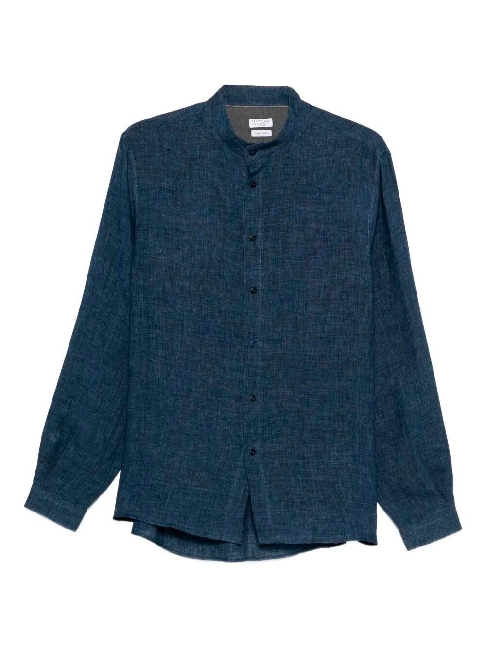 Brunello Cucinelli Mandarin Collar Shirt Size US XL / EU 56 / 4 - 1 Thumbnail