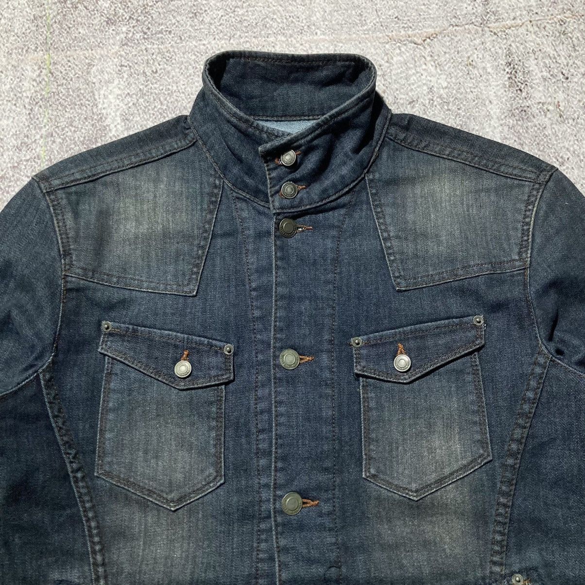 Nicole Club 2000s Nicole Club For Men Biker Denim Jacket Blue Indigo Size US M / EU 48-50 / 2 - 3 Thumbnail