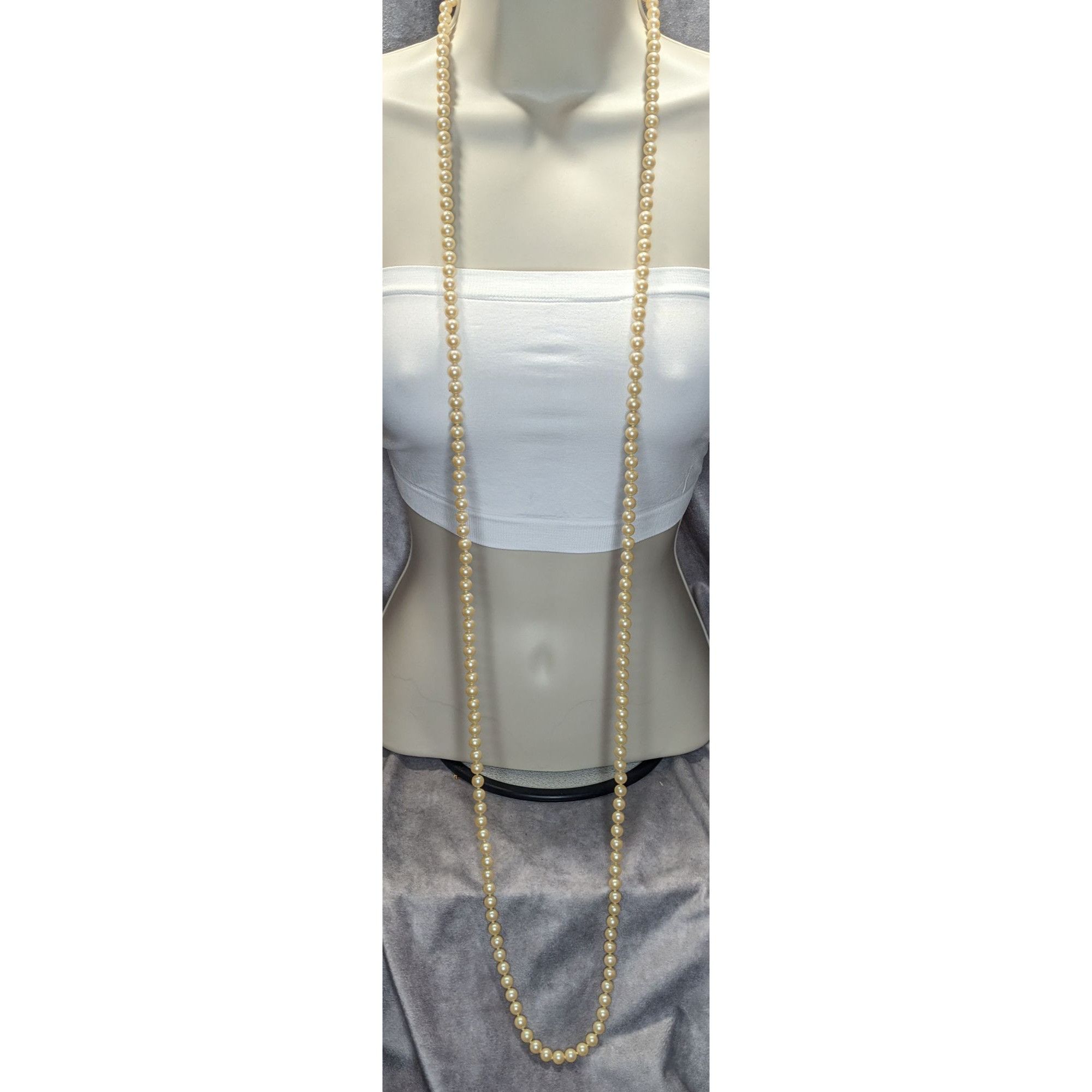 Other Vintage Glam 60-Inch Faux Pearl Necklace With Floral Box Cla Size ONE SIZE - 7 Thumbnail