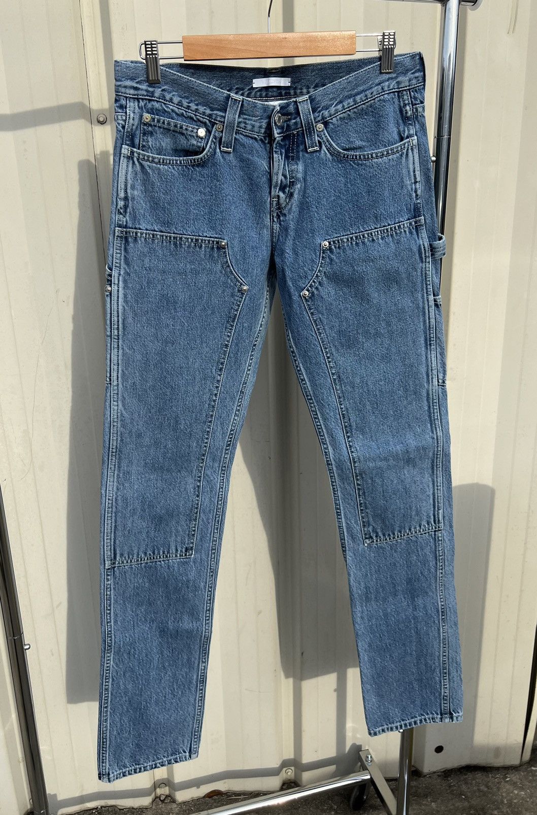 Helmut Lang Helmut Lang Light Wash Double Knee Carpenter Jeans | Grailed