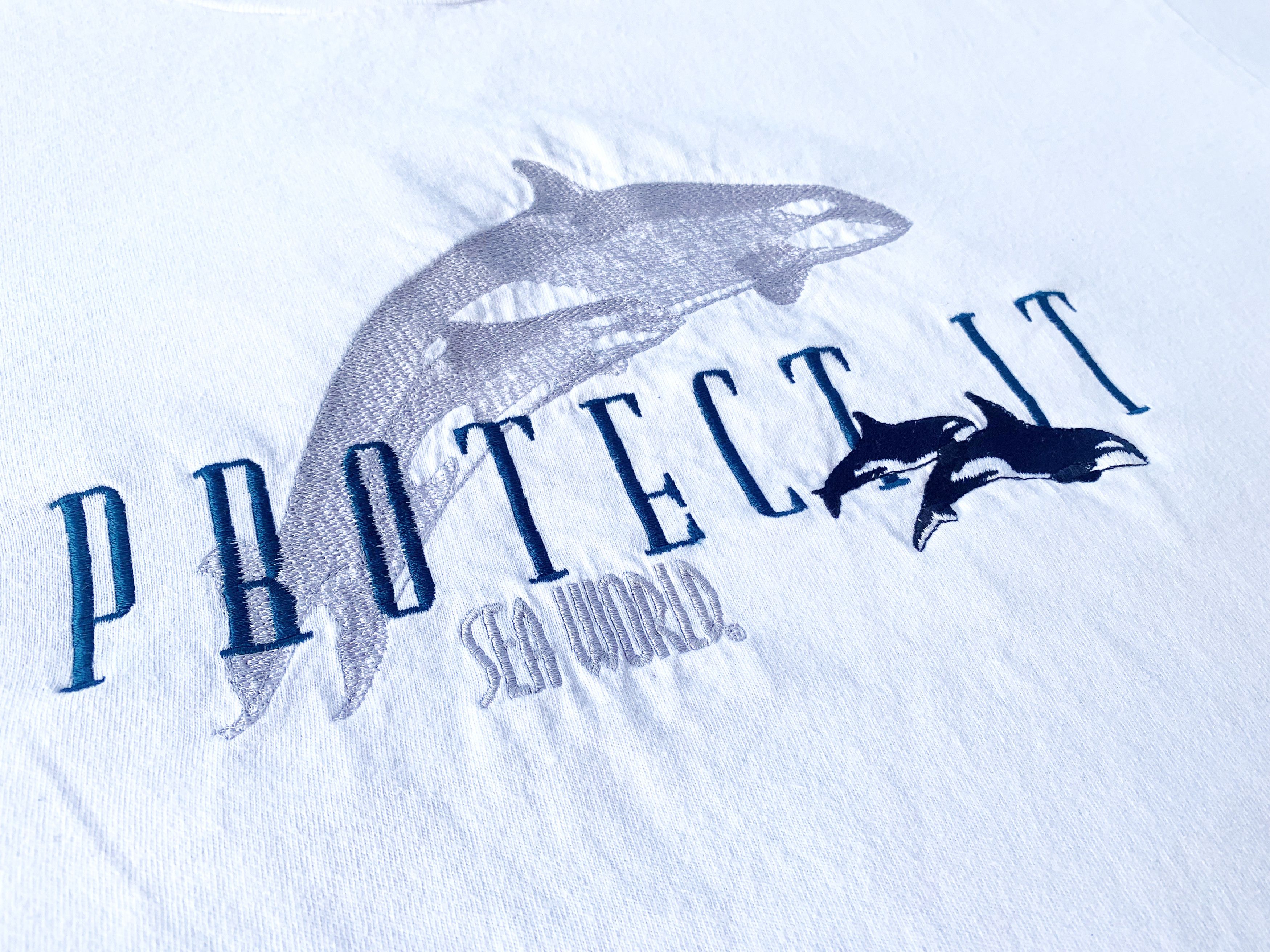 Vintage Vintage 80s 90s SEA WORLD t shirt Single stitch Protect it Size US XXL / EU 58 / 5 - 6 Thumbnail