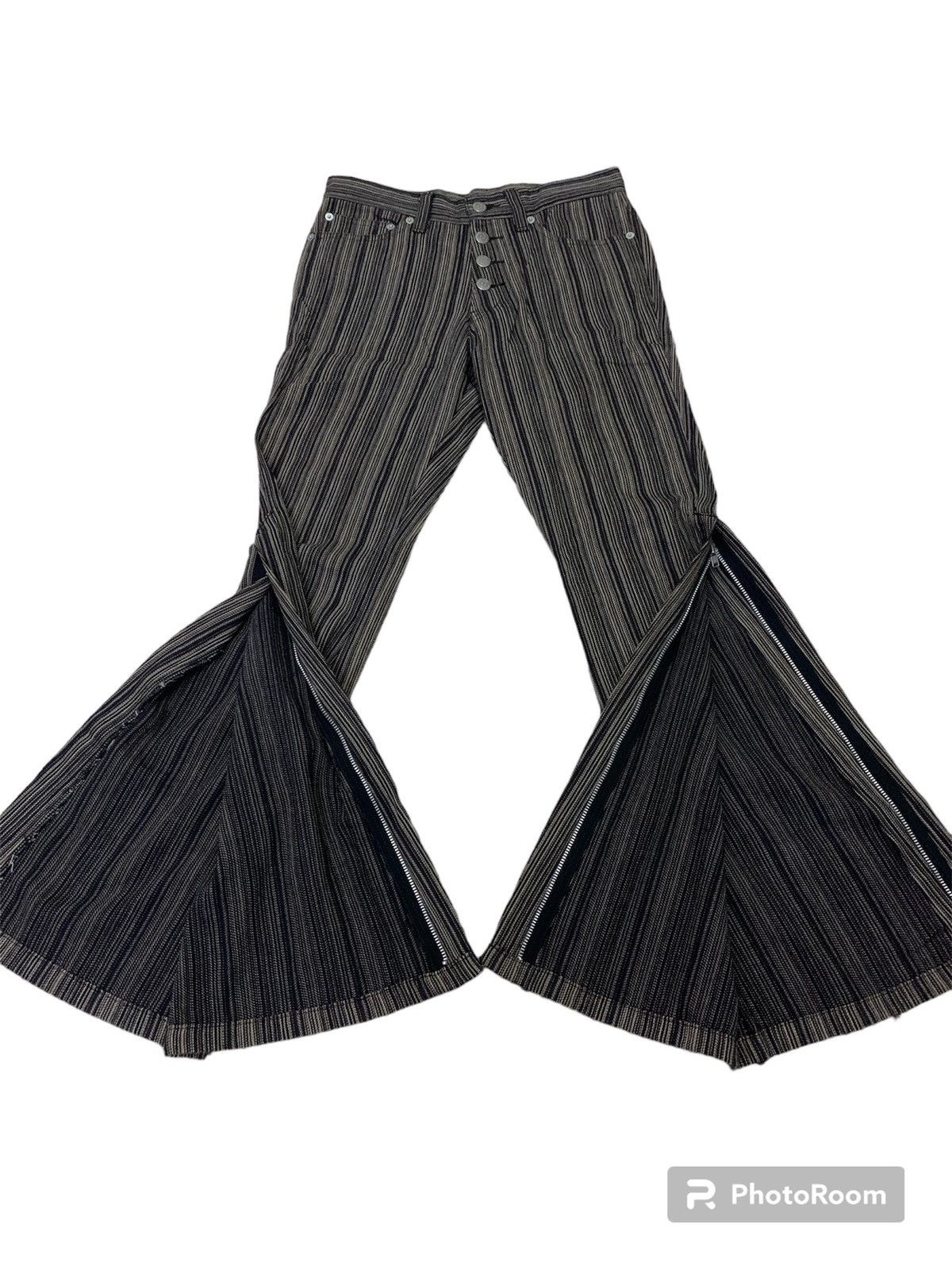 Tornado Mart 💥Avant-Garde Flare Tornado Mart Zip Pant Size US 28 / EU 44 - 2 Thumbnail