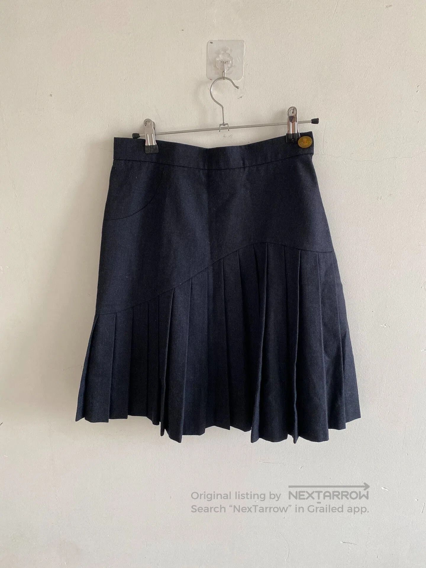 Vivienne Westwood vivienne westwood gray asymmetrical pleated skirt. Size 41" - 2 Thumbnail