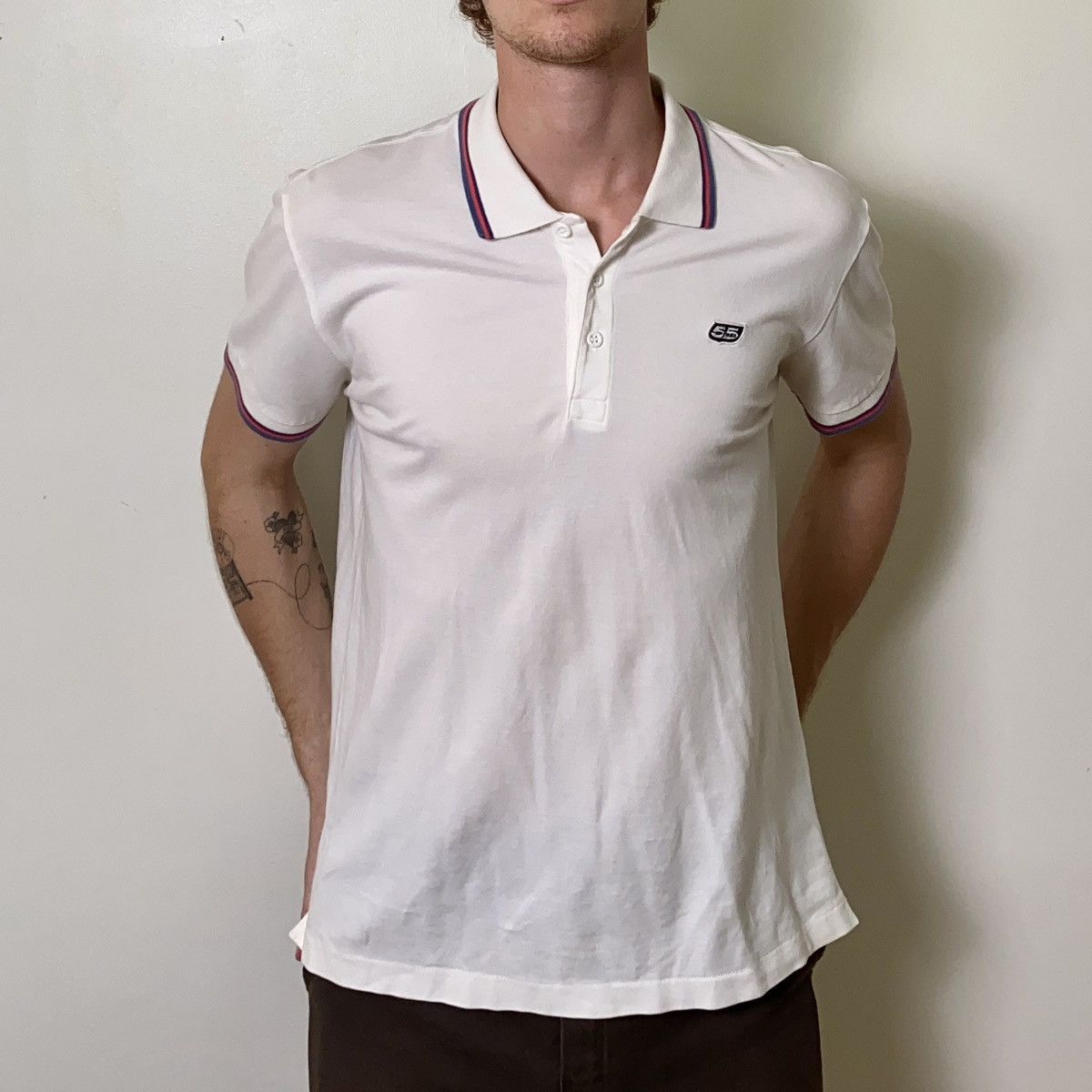 55DSL Diesel 55DSL White Polo Size US M / EU 48-50 / 2 - 1 Thumbnail