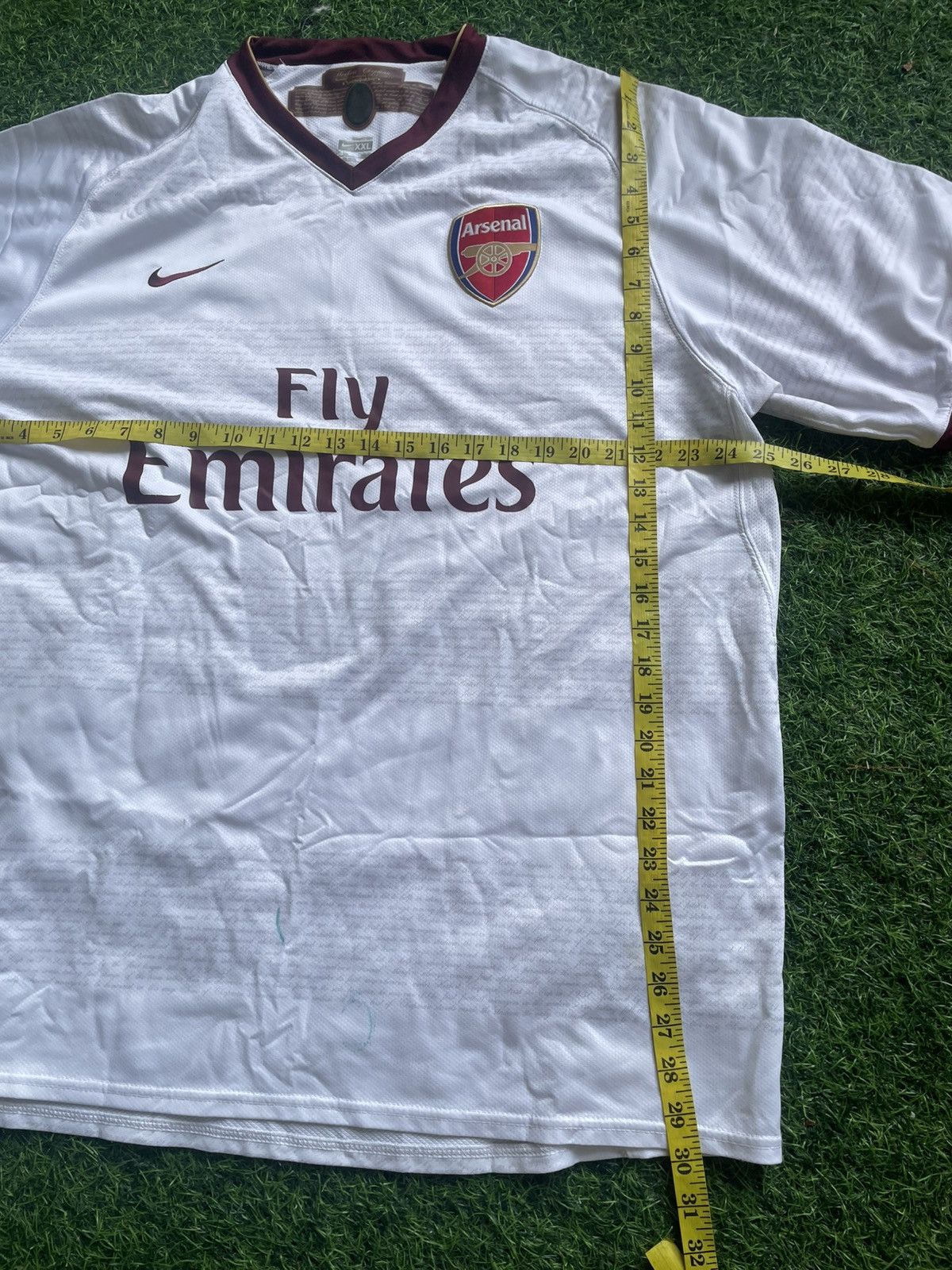 Nike Nike Arsenal Fly Emirates Away Jersey White XXL 2007-08 Size US XXL / EU 58 / 5 - 3 Thumbnail