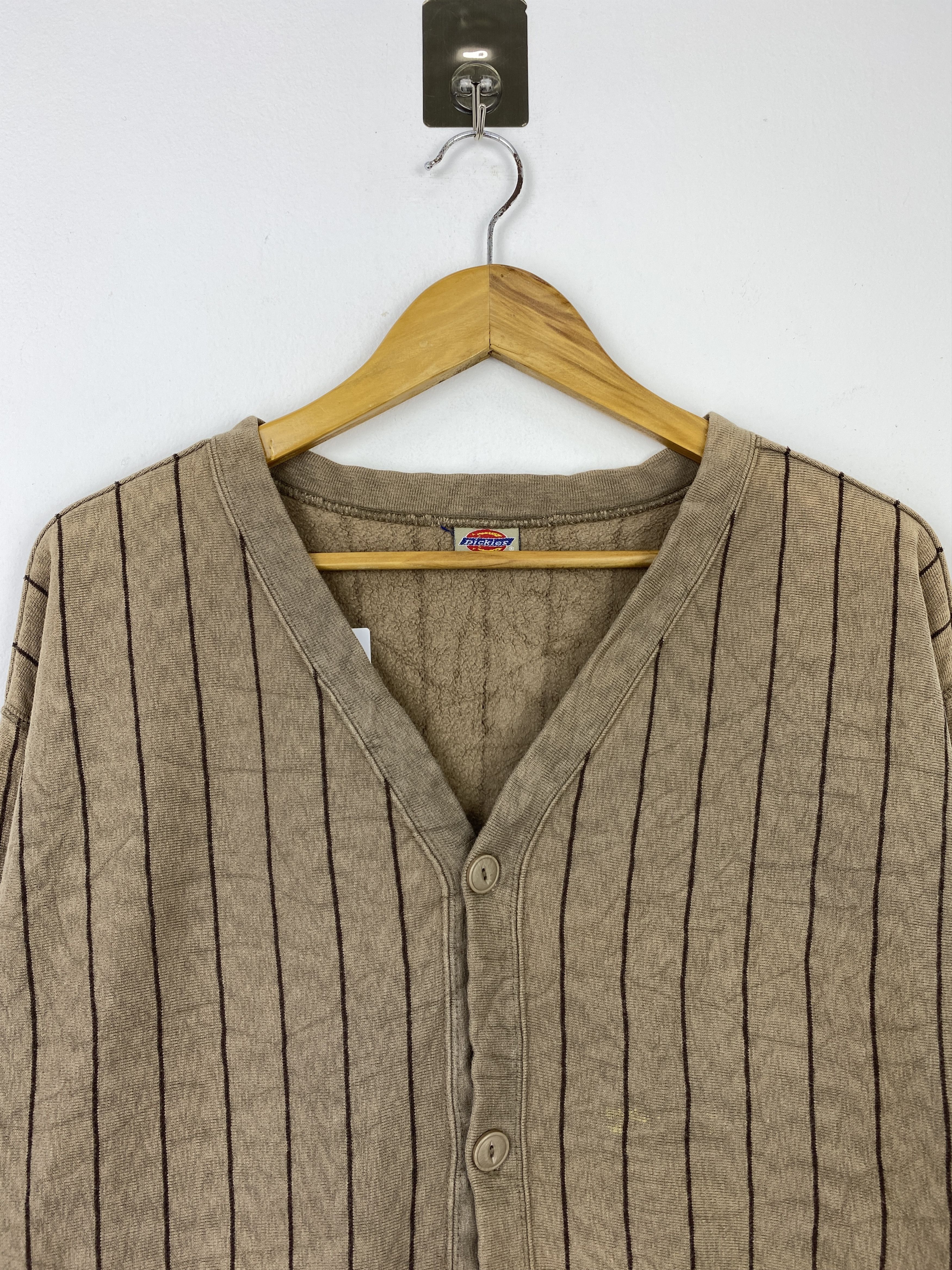 Dickies Vintage Dickies Pinstripe Sweatshirt Cardigan BP0040 Size US L / EU 52-54 / 3 - 2 Thumbnail