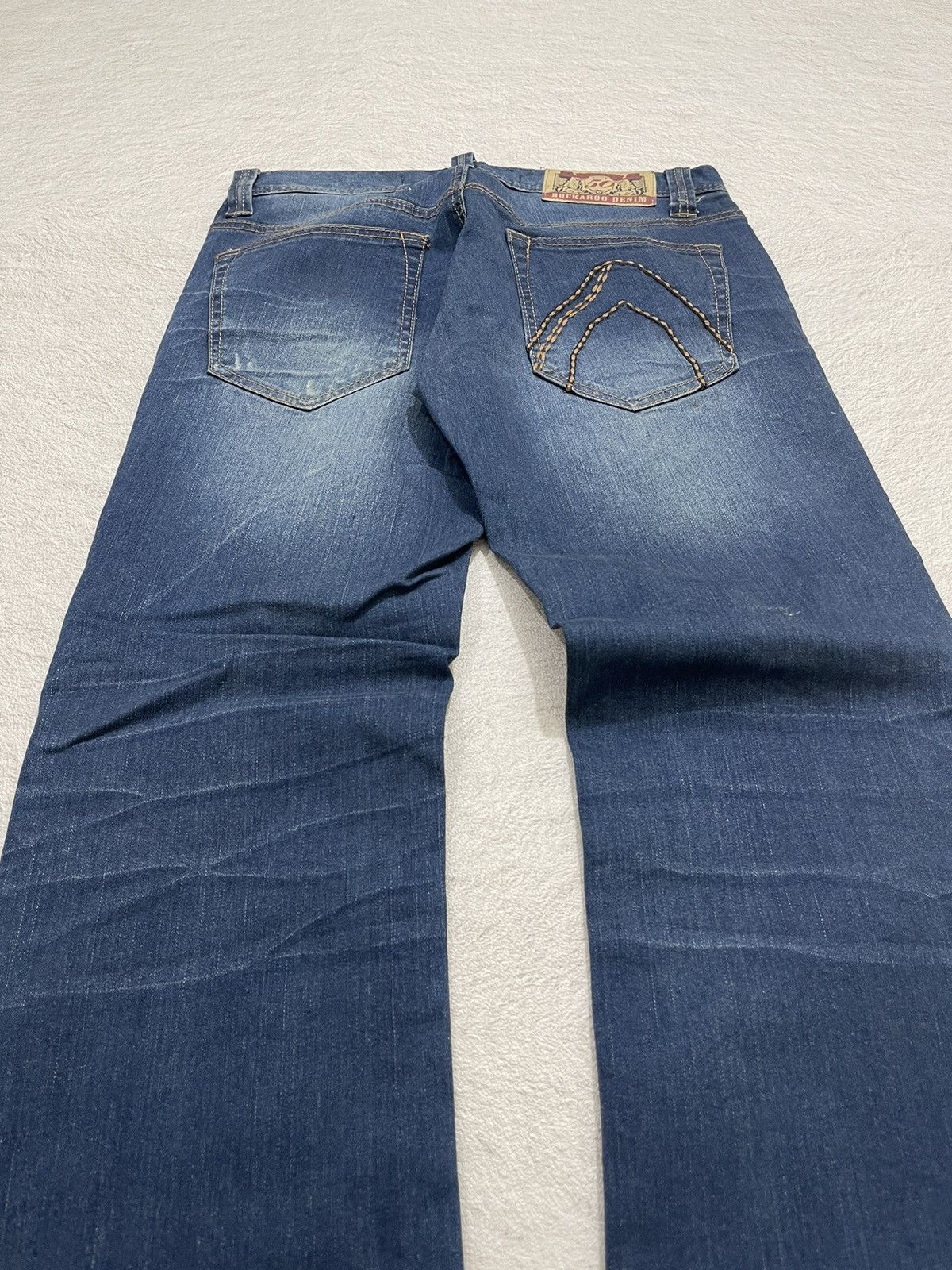 Japanese Brand 2000s Buckaro Distressed Blue Denim y2k Size US 29 - 9 Thumbnail