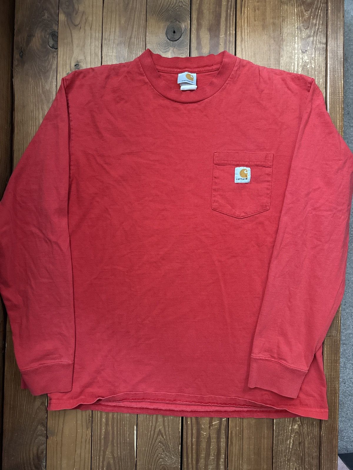 Carhartt Vintage 90s Carhartt Red Long Sleeve Shirt Size US XL / EU 56 / 4 - 1 Thumbnail