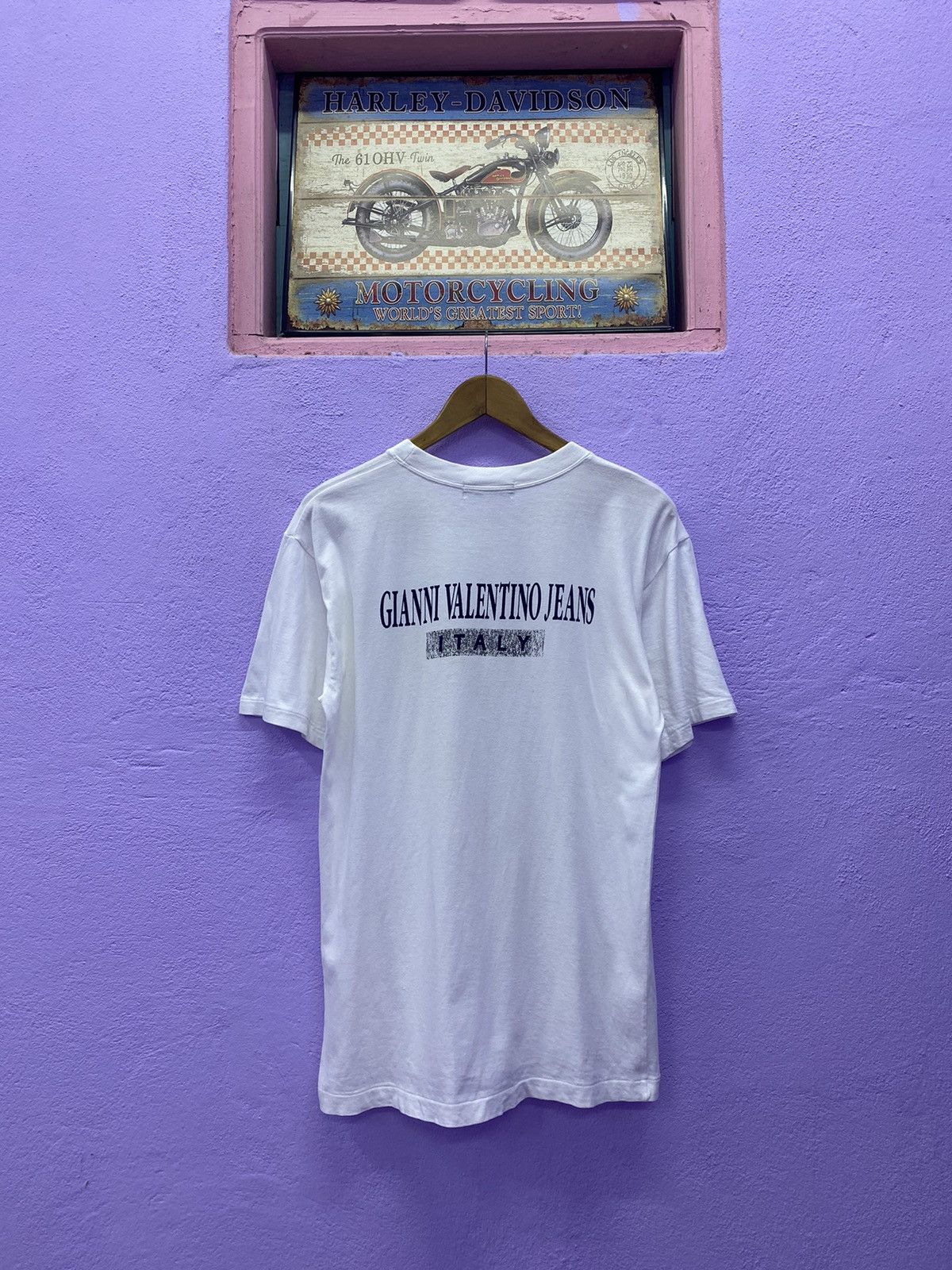 Valentino × Vintage Vintage Gianni Valentino Jenas White Tee Size US M / EU 48-50 / 2 - 1 Thumbnail