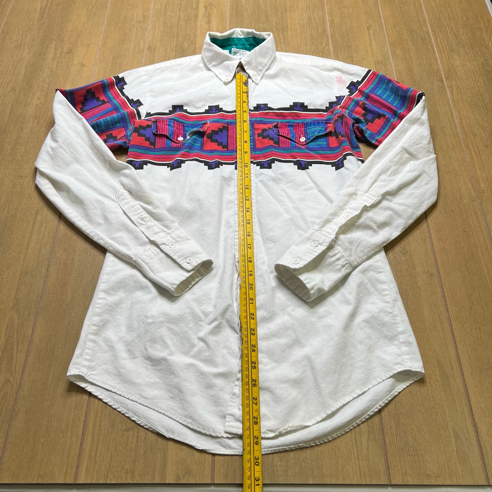 Vintage VTG Roper Western Shirt Mens M Aztec Cowboy Western 90s USA Size US M / EU 48-50 / 2 - 6 Thumbnail