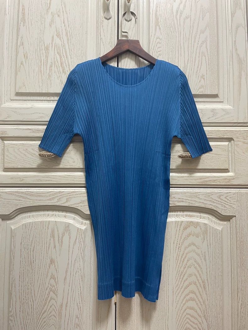 Issey Miyake issey miyake size:3 Blue short-sleeved shirt 2505-Nextarro Size XXS / US 00 / IT 34 - 3 Thumbnail