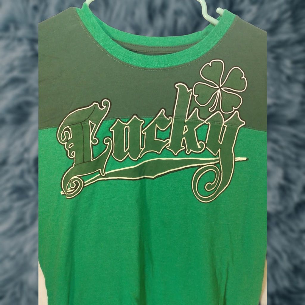 Lucky Brand Lucky Brand T-Shirt Gy Green St. Patty Day 100% cotton L Men XL 20" x 28" SS Green St. Patty Day Shirt Mens Green Size US L / EU 52-54 / 3 - 1 Thumbnail