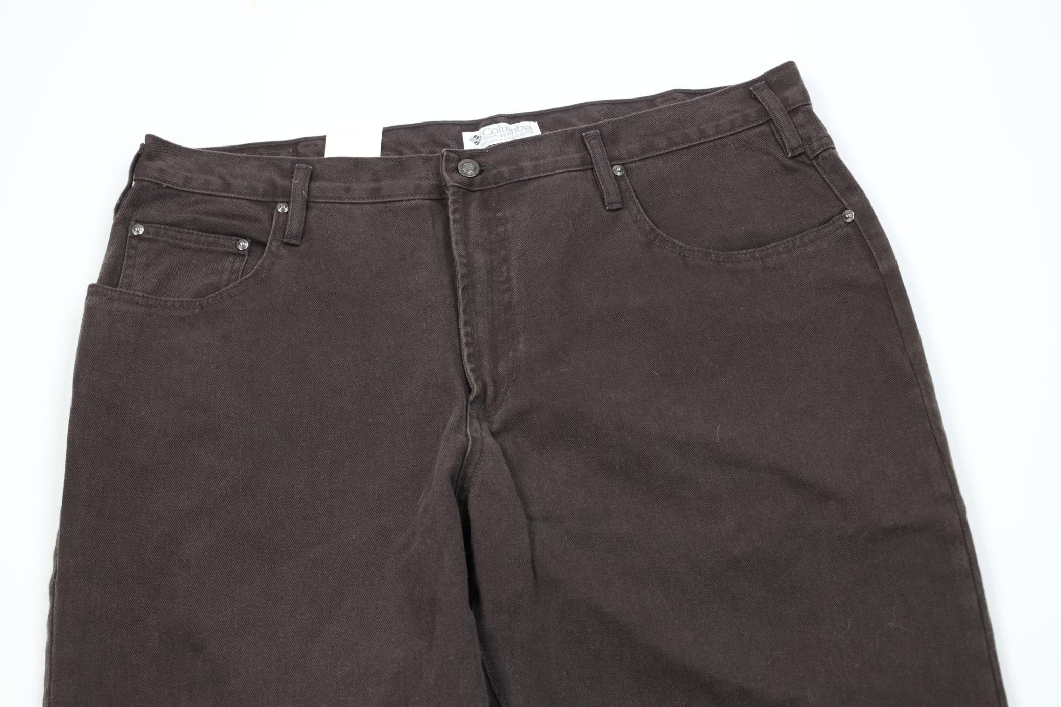 Columbia Deadstock Vintage 90s Columbia Baggy Fit Denim Jeans Brown Size US 40 / EU 56 - 2 Thumbnail
