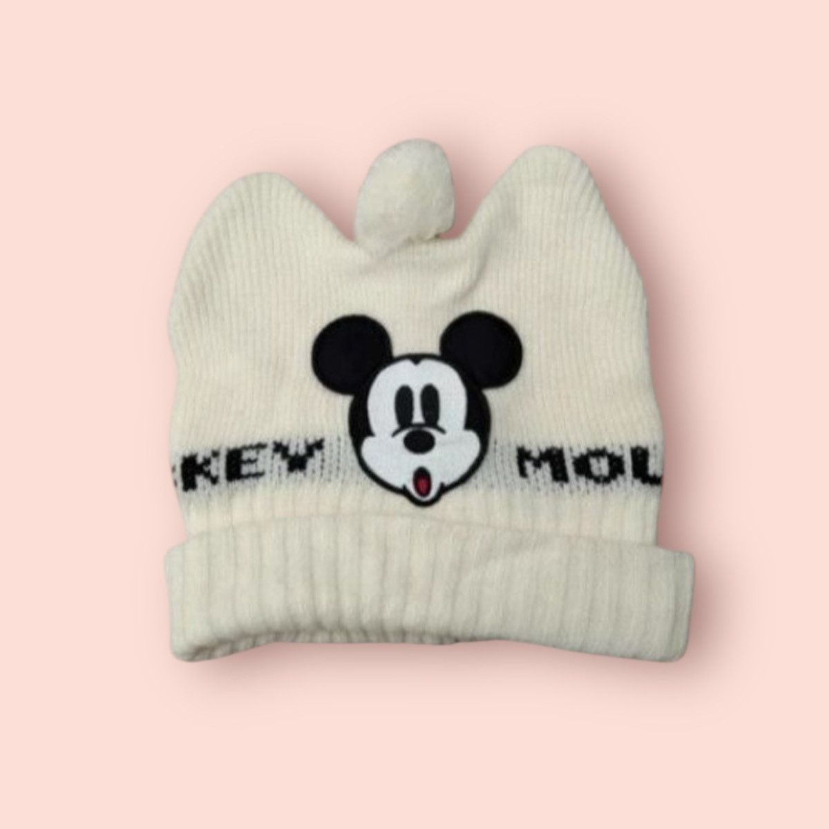 Disney × Vintage MICKEY MOUSE SHARP EARS POM BEANIE Size ONE SIZE - 1 Thumbnail