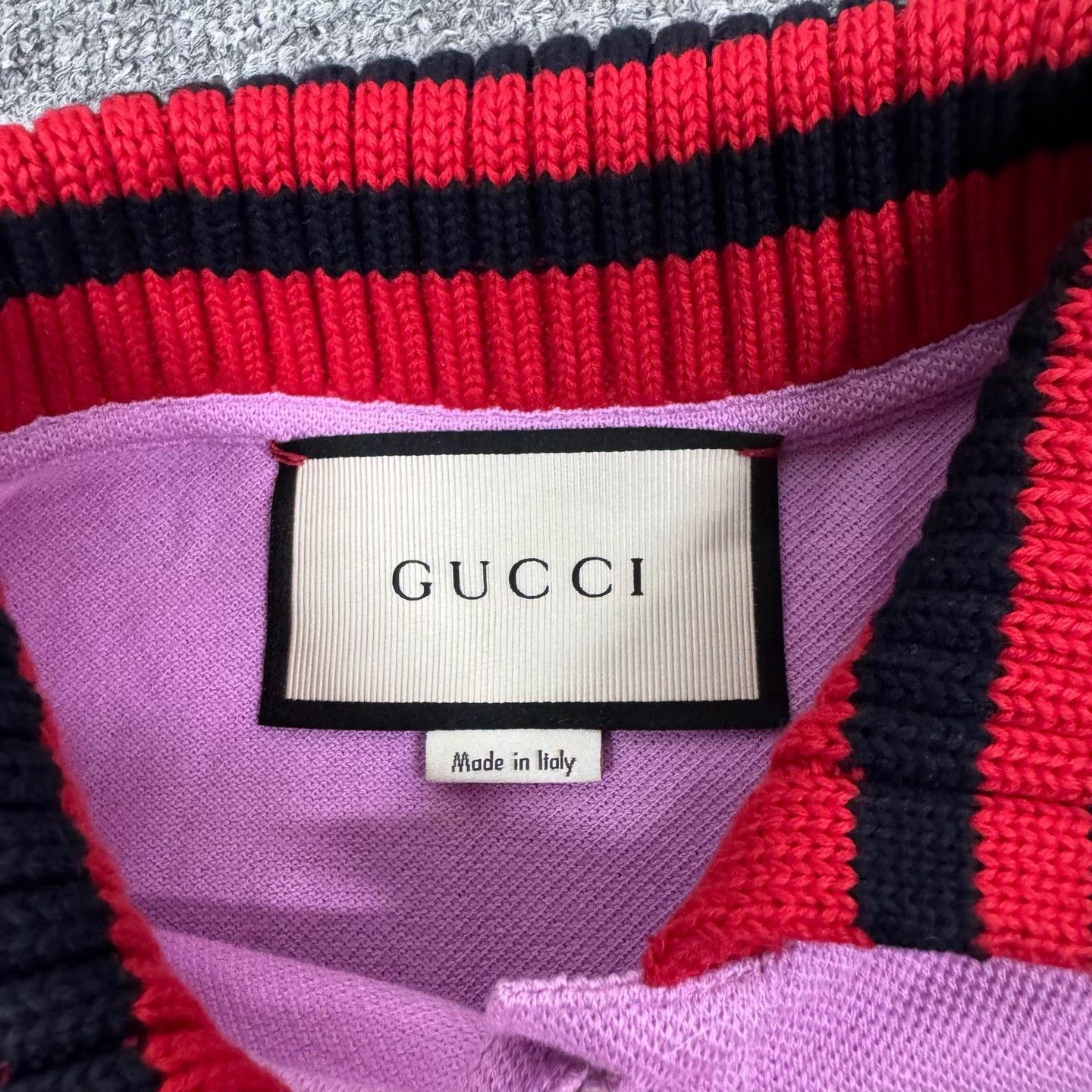 Gucci Gucci Tiger Head Ribbed Cuffs Polo Tee S Mint Size S / US 4 / IT 40 - 5 Thumbnail