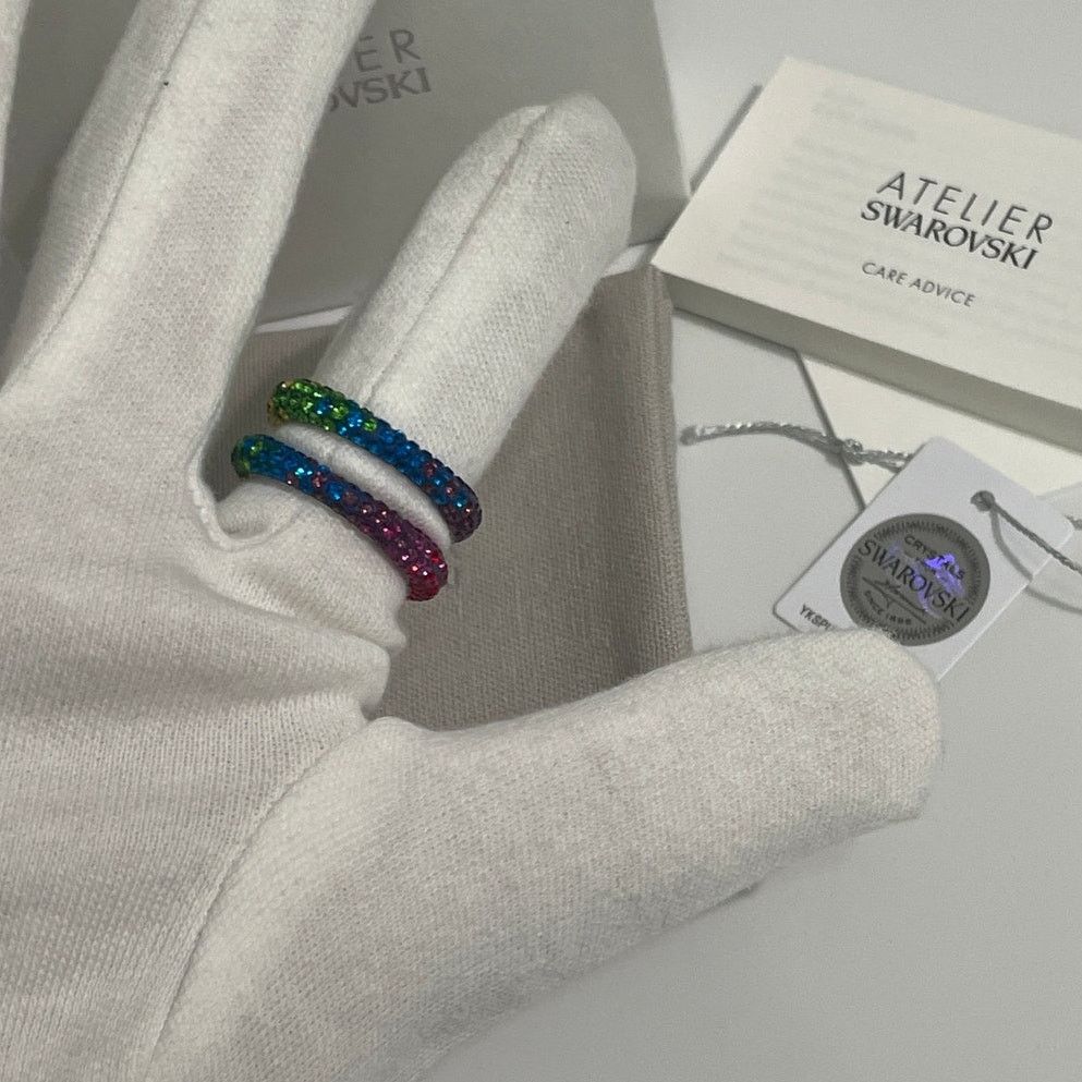 Swarovski Swarovski Atelier Tigris ring Set (2)size 55/7 Multicolored Size ONE SIZE - 7 Thumbnail