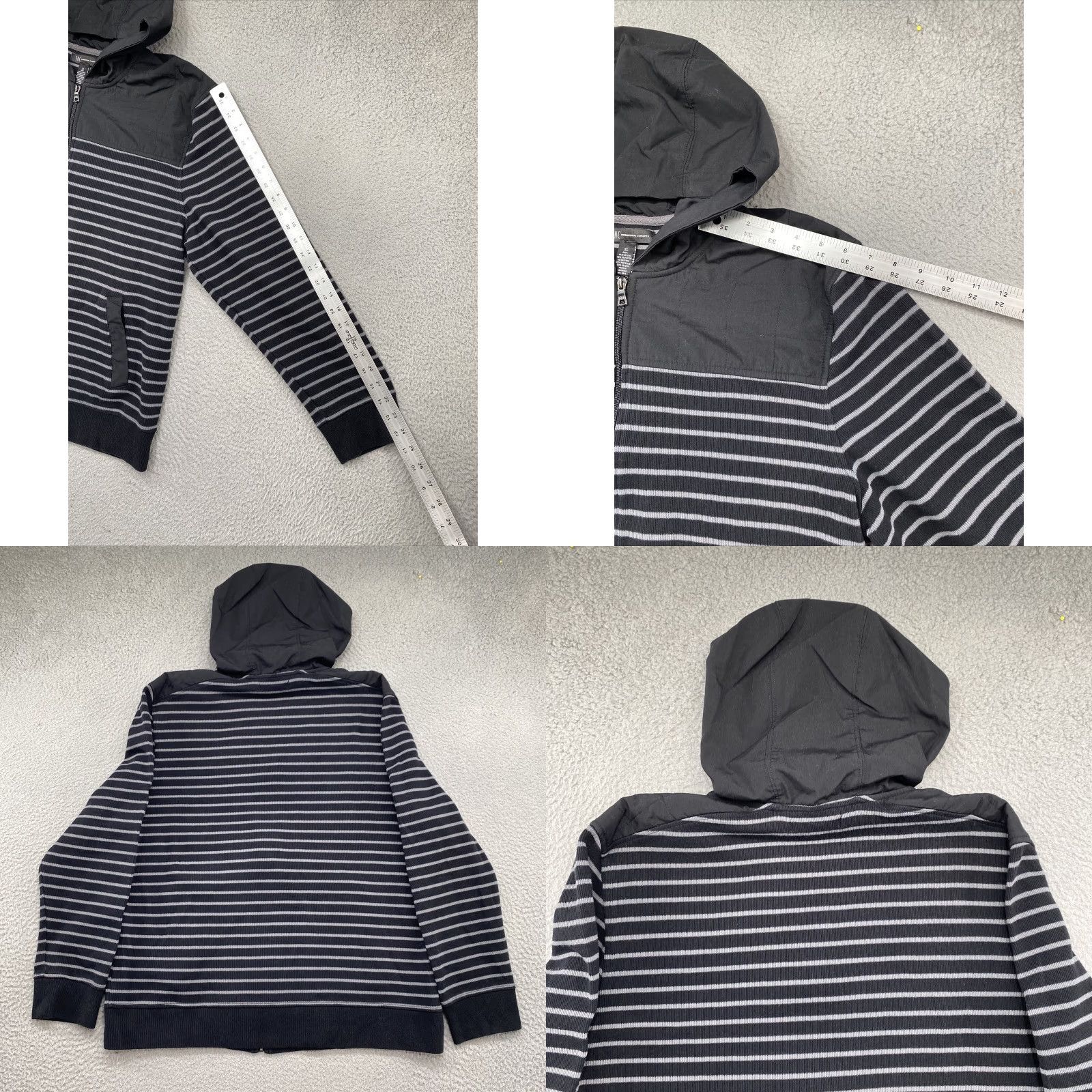 Vintage INC International Concepts Full Zip Hooded Striped Sweatshirt Jacket Women’s XL Black Women’s XL Hooded Striped Sweatshirt Jacket Size XL / US 12-14 / IT 48-50 - 8 Thumbnail