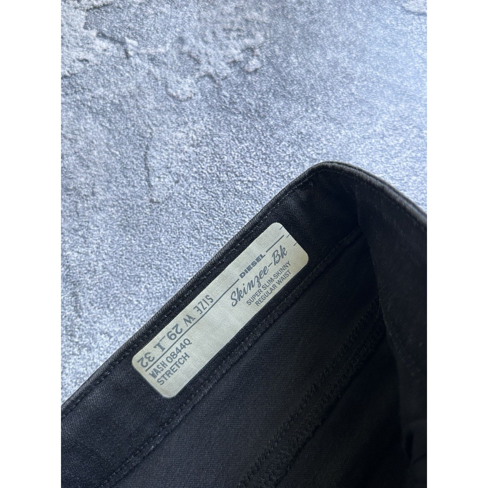 Diesel Diesel Jeans Biker Style Stretch Super Slim-Skinny Black Y2k Size 29" - 9 Thumbnail