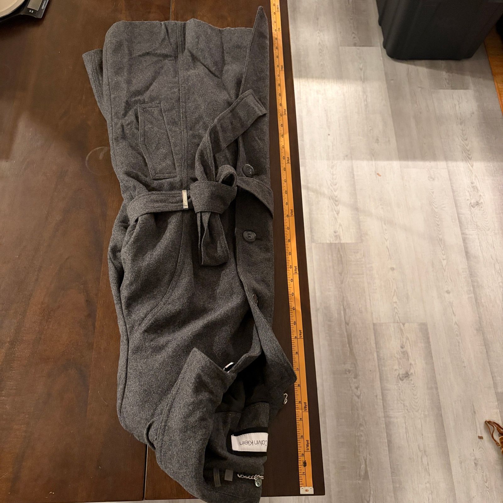 Calvin Klein Calvin Klein Wool Gray Trench Coat Womens M Old Money Size M / US 6-8 / IT 42-44 - 9 Thumbnail