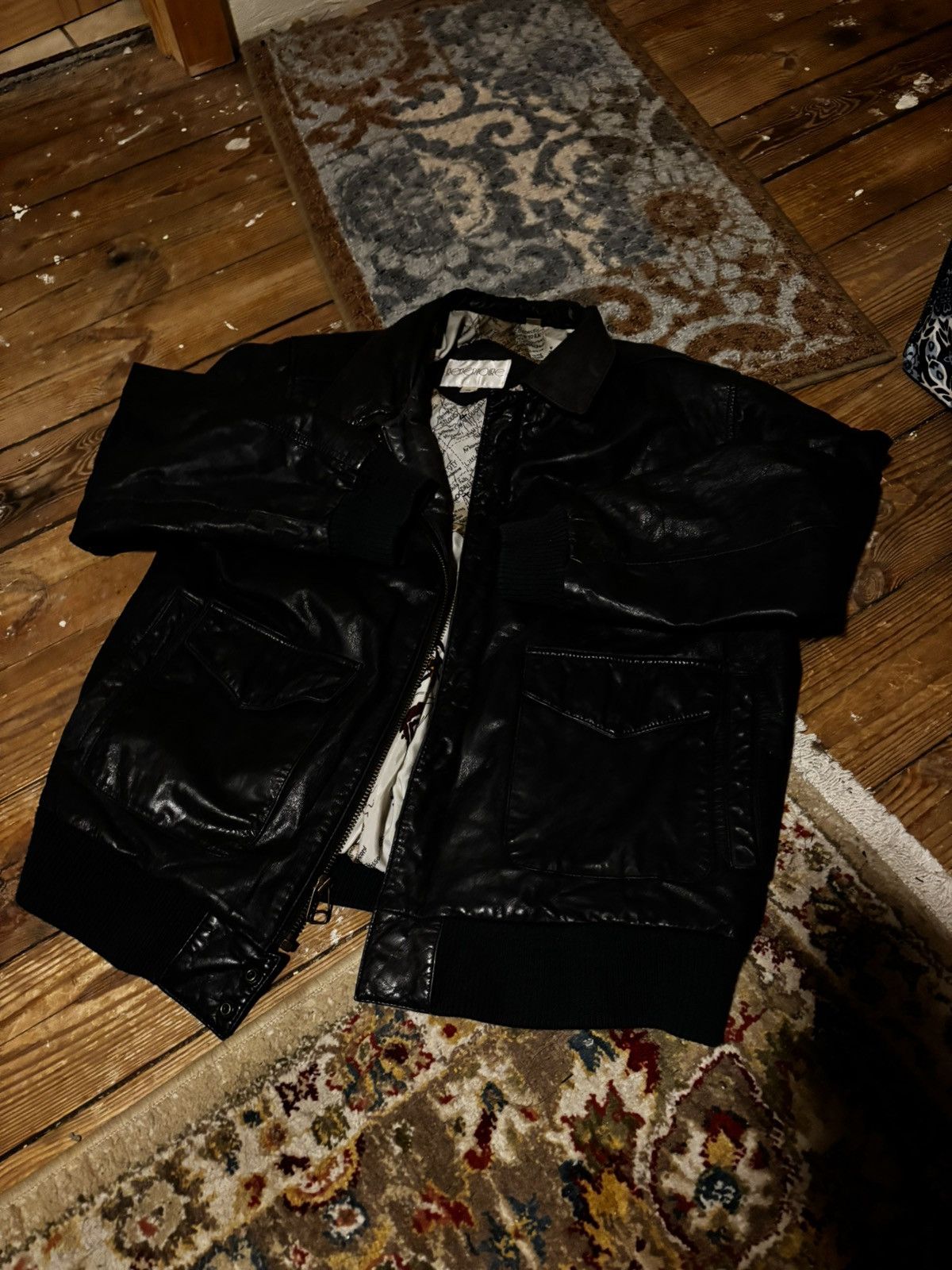 Vintage vintage leather jacket Size US L / EU 52-54 / 3 - 2 Thumbnail