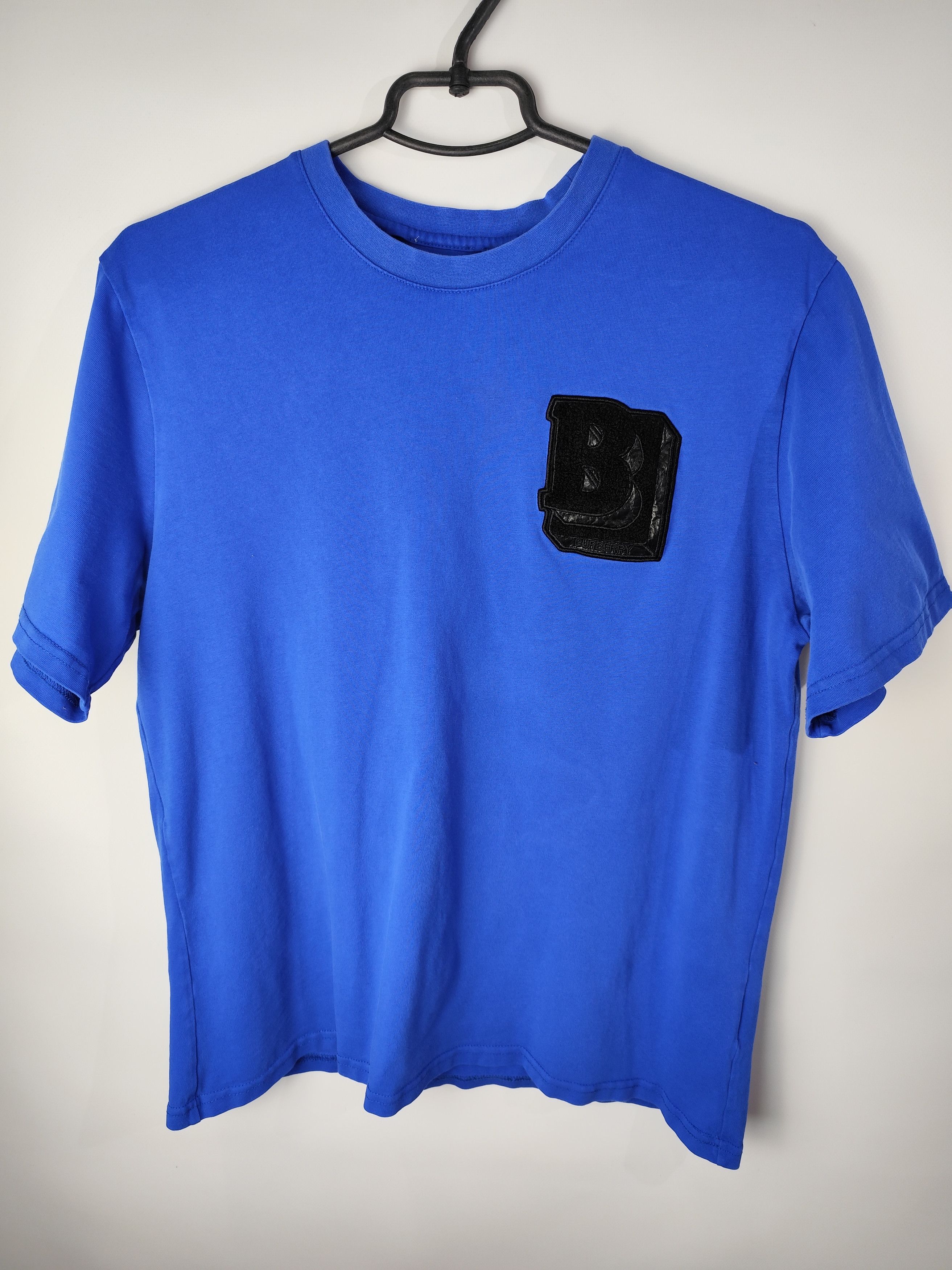 Burberry Burberry London England Leather Varsity Patch Blue T-Shirt M Size US M / EU 48-50 / 2 - 1 Thumbnail
