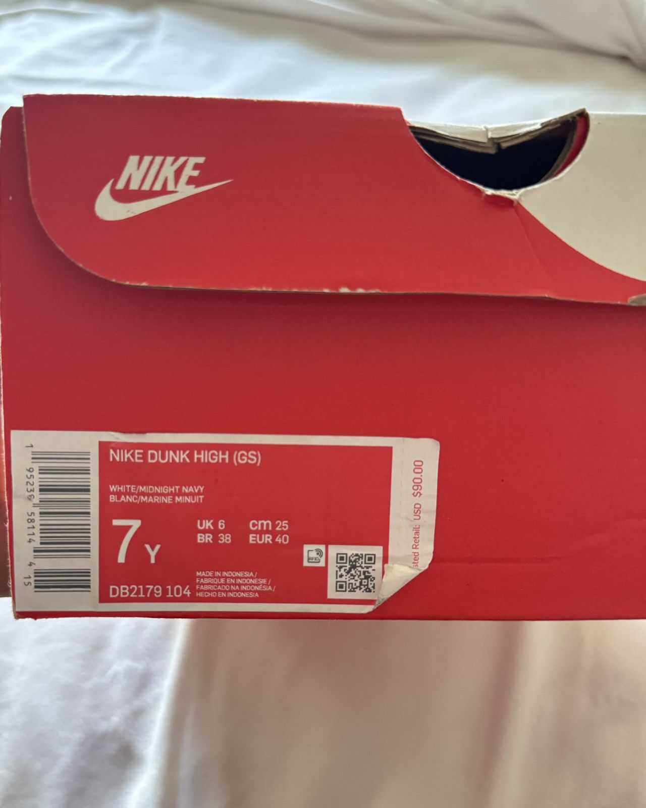 Nike Nike Dunk High Midnight Navy Size US 7 / EU 40 - 6 Thumbnail