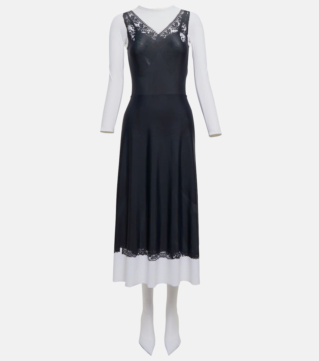 Balenciaga 🔥$3.6K🔥Balenciaga FW22 Runway Trompe L'oeil Slip midi dress. Size S / US 4 / IT 40 - 1 Thumbnail