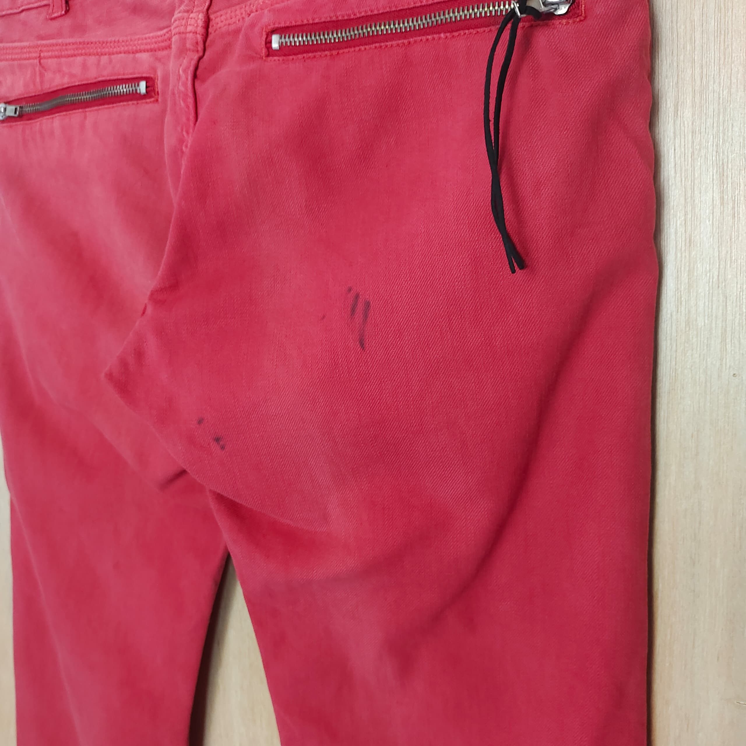 If Six Was Nine × Japanese Brand × Seditionaries RARE HIKARI SHOJI BONDAGE ZIPPER POCKET RED BIKE JEANS PANTS Size US 32 / EU 48 - 5 Thumbnail