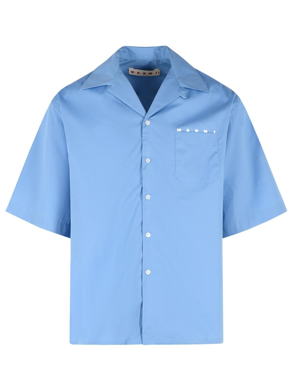 Marni MARNI Light Blue Cotton Shirt Size US XL / EU 56 / 4 - 1 Thumbnail