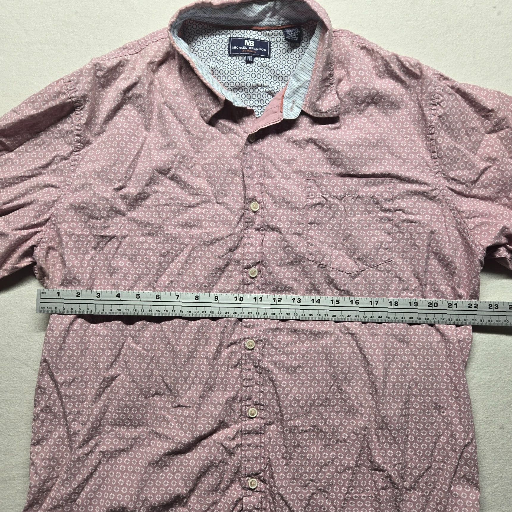 Vintage Michael Brandon Black Button-Up Shirt Adult Men's 2XL Slim Fit Short Sleeve Classic Cotton Size US XXL / EU 58 / 5 - 4 Thumbnail