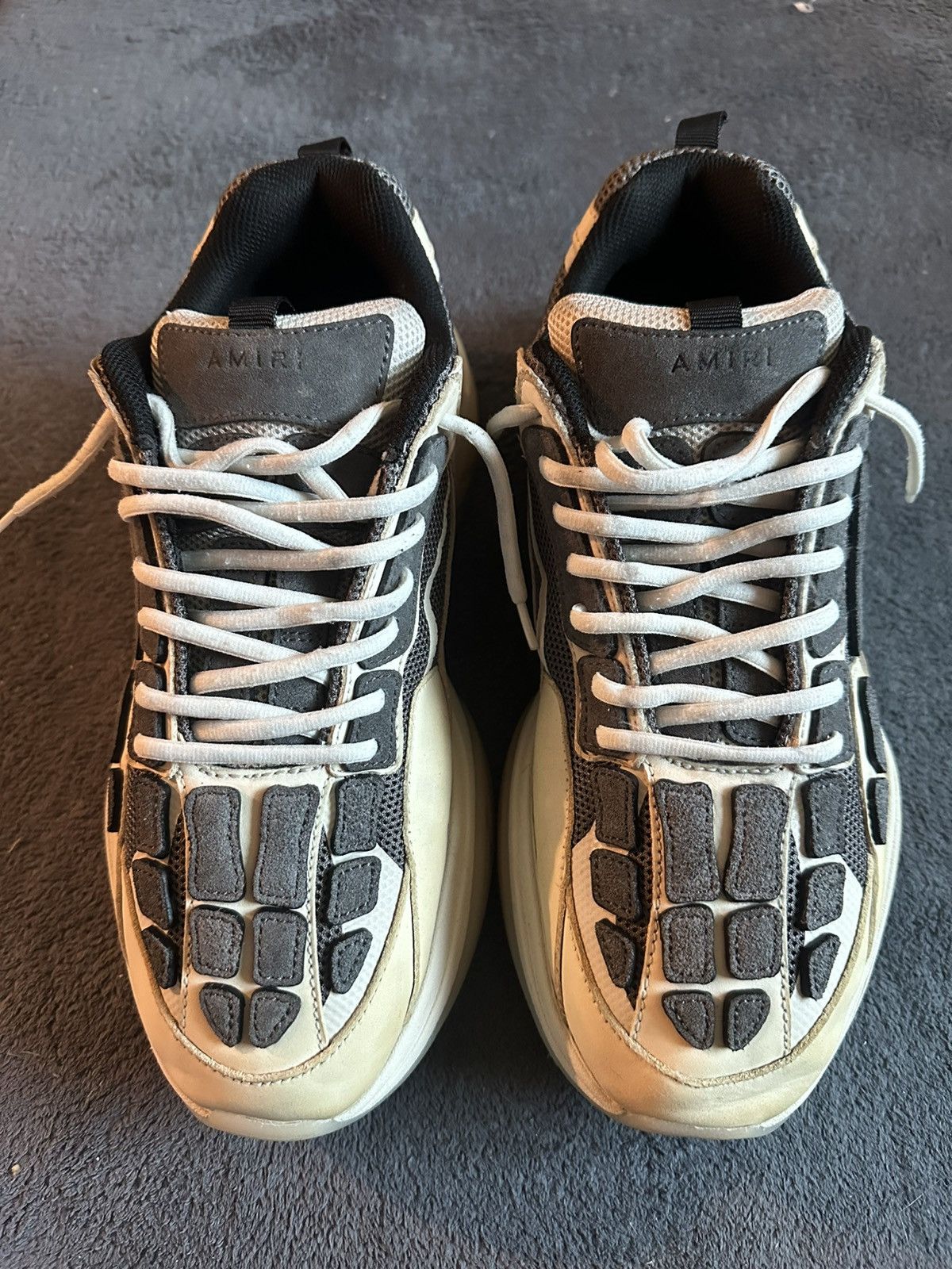 Amiri Amiri Bone Runners White & Gray Mesh Size 12/45 Size US 12 / EU 45 - 1 Thumbnail