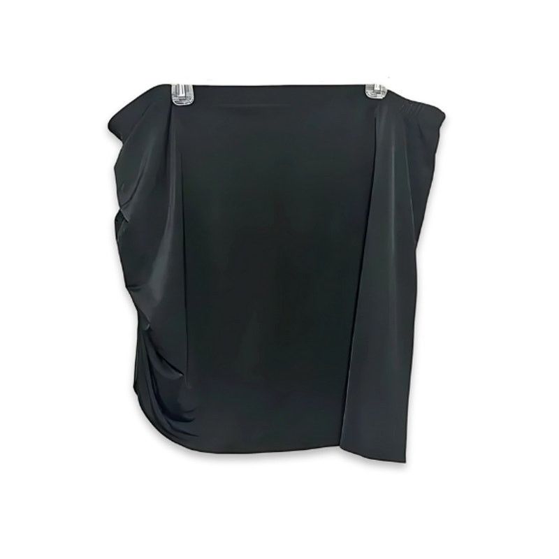 Other Open Edit Mini Skirt Straight Cut Ruched Side Black W 2X Size 38" / US 16 / IT 52 - 4 Thumbnail
