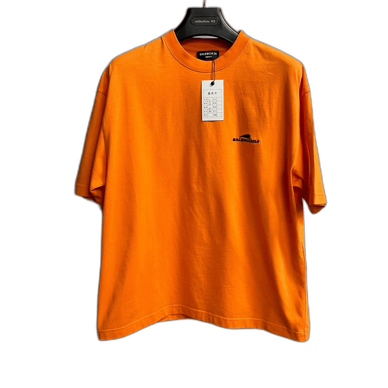 Balenciaga Balenciaga Orange Logo Short Sleeve T-Shirt Size US S / EU 44-46 / 1 - 1 Thumbnail