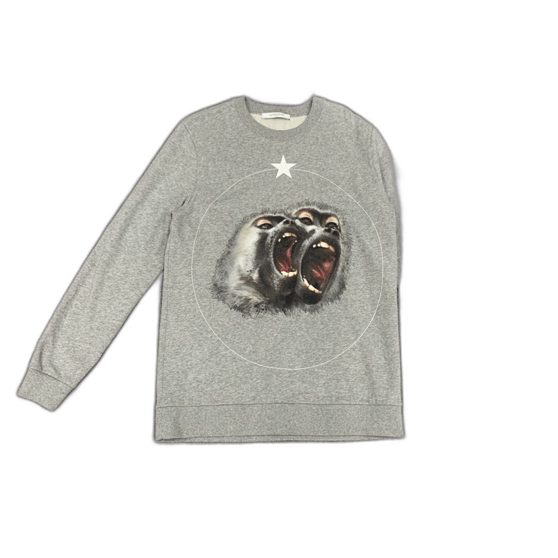 Givenchy Givenchy Givenchy Gray Monkey Sweatshirt Size M -2507 Size US M / EU 48-50 / 2 - 1 Thumbnail