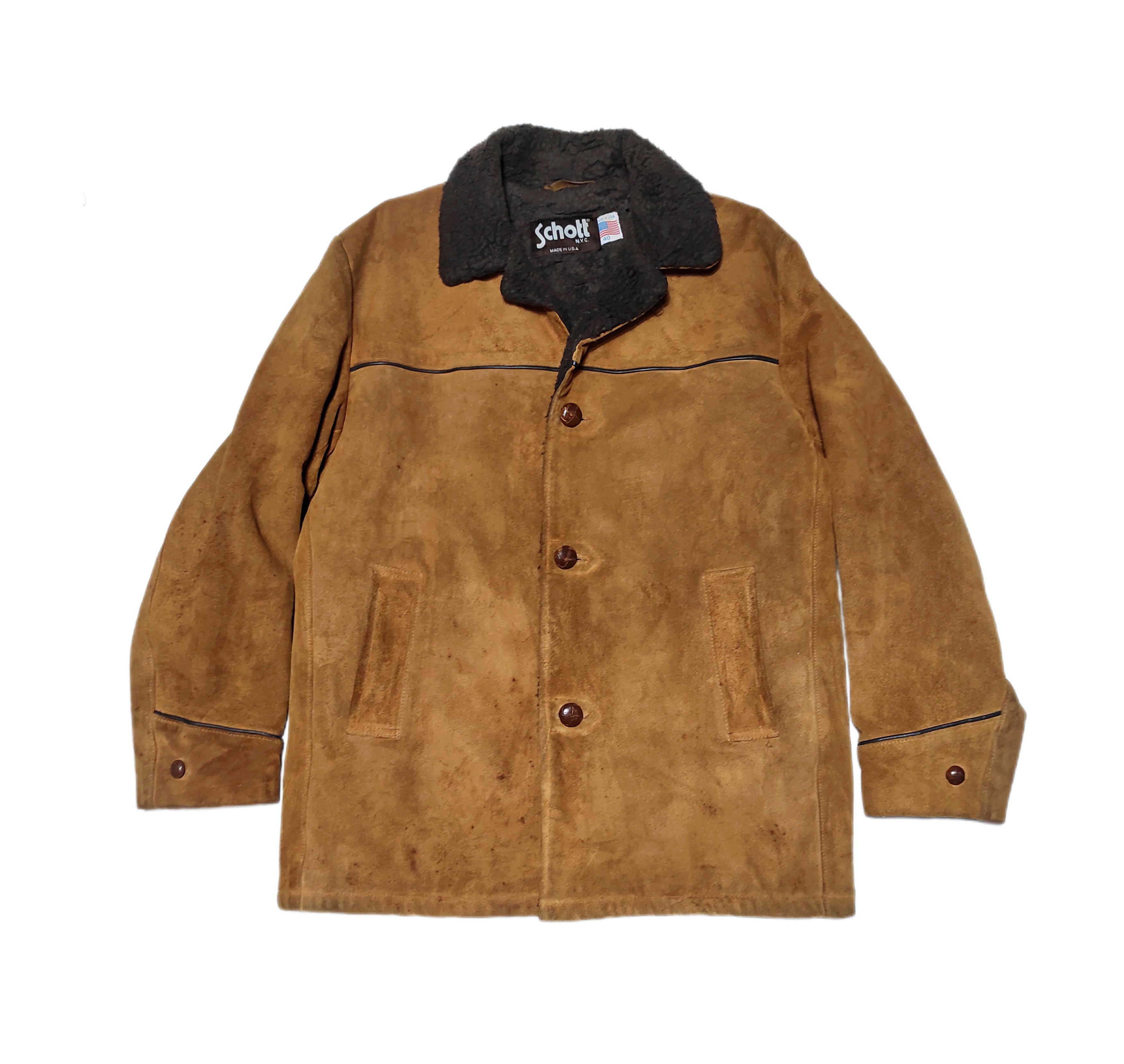 Schott Beautiful Vintage Schott N.Y.C Suede leather jacket Size US M / EU 48-50 / 2 - 4 Thumbnail