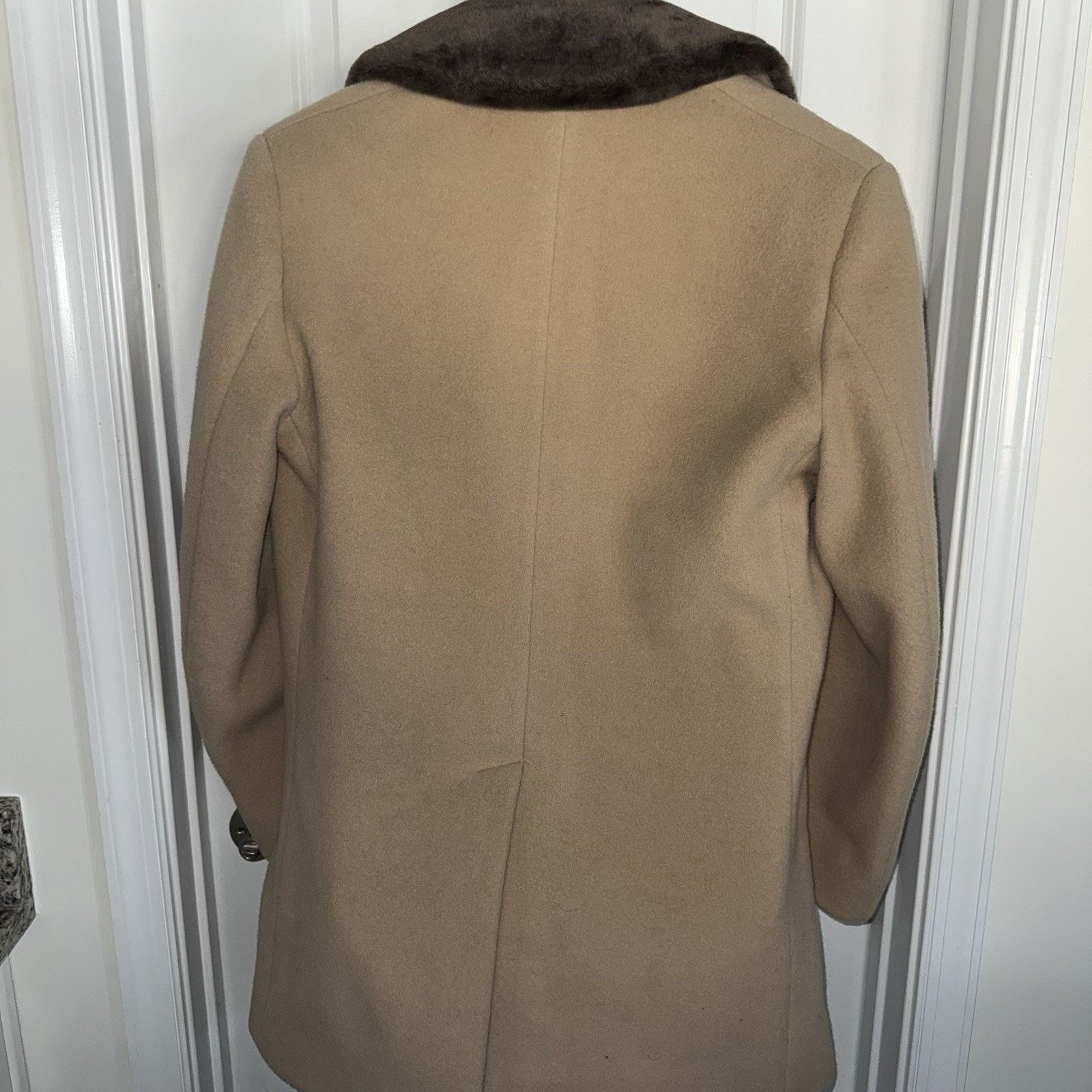 Pendleton Vintage Pendleton Mens 40 Camel Virgin Wool Coat Brown Fur Size US XXS / EU 40 - 4 Thumbnail