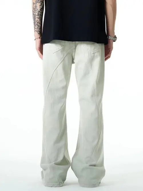 Japanese Brand × Jean Washed distressed American oversize loose bootcut jeans Size US 32 / EU 48 - 4 Thumbnail