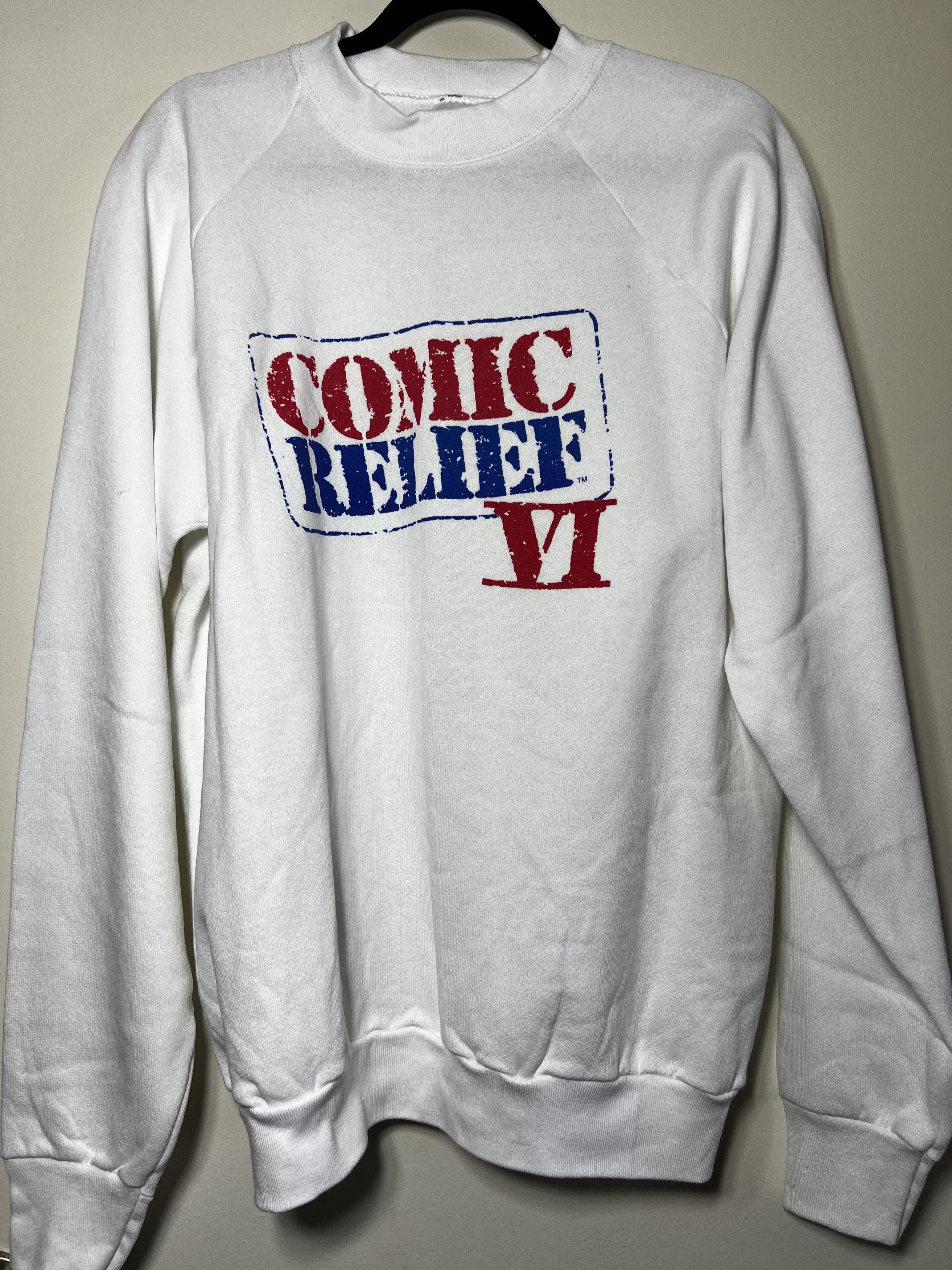 Vintage Vintage 1990's Comic Relief VI Double Sided Crewneck Size US XL / EU 56 / 4 - 1 Thumbnail