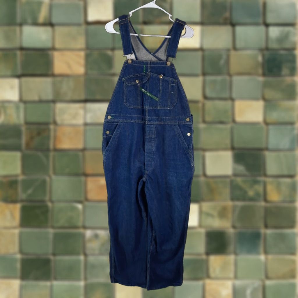 Vintage VINTAGE Key Imperial Work Farm Hipster Trucker Bib Overalls Mens 40x30 Denim Size US 40 / EU 56 - 1 Thumbnail