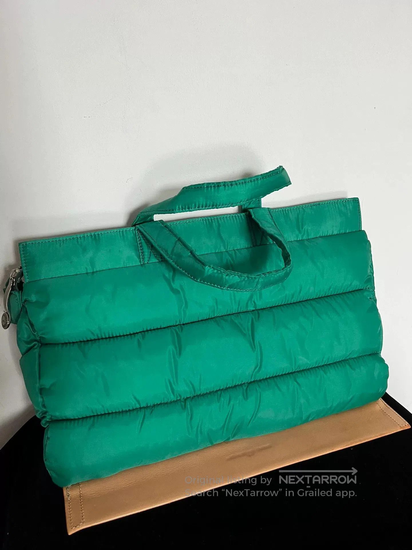 Masaki Matsushima Masaki Matsushima Green Padded Soft Tote. Size ONE SIZE - 4 Thumbnail