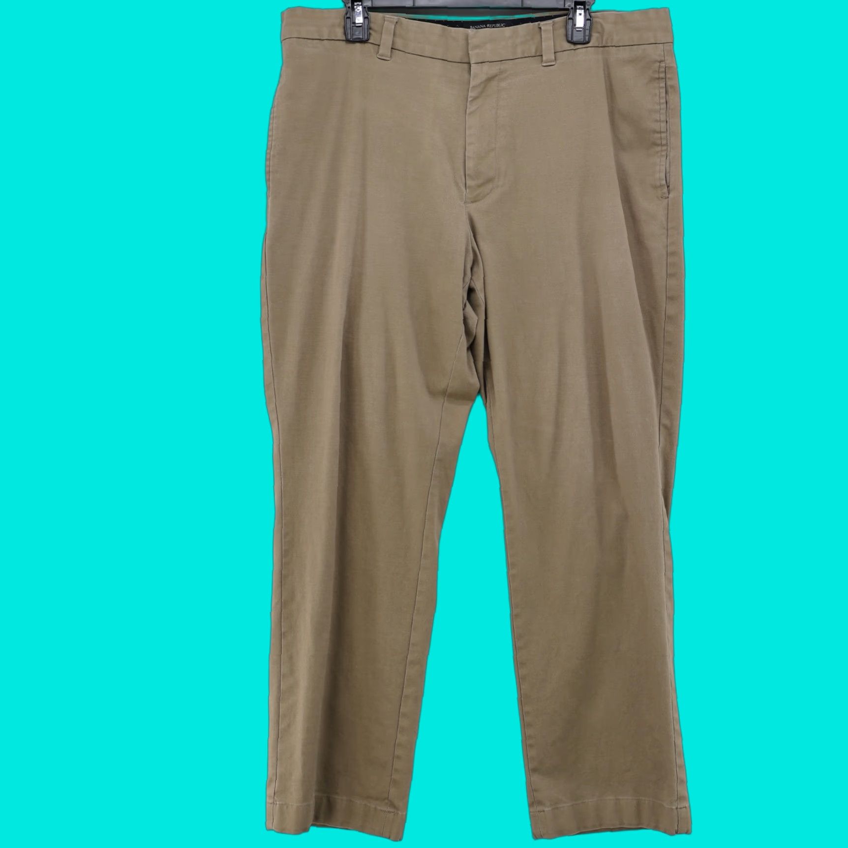 Banana Republic VINTAGE Banana Republic Aiden Pants Men's 36x28 Khaki Straight Leg Preppy Office Wear Size US 36 / EU 52 - 1 Thumbnail