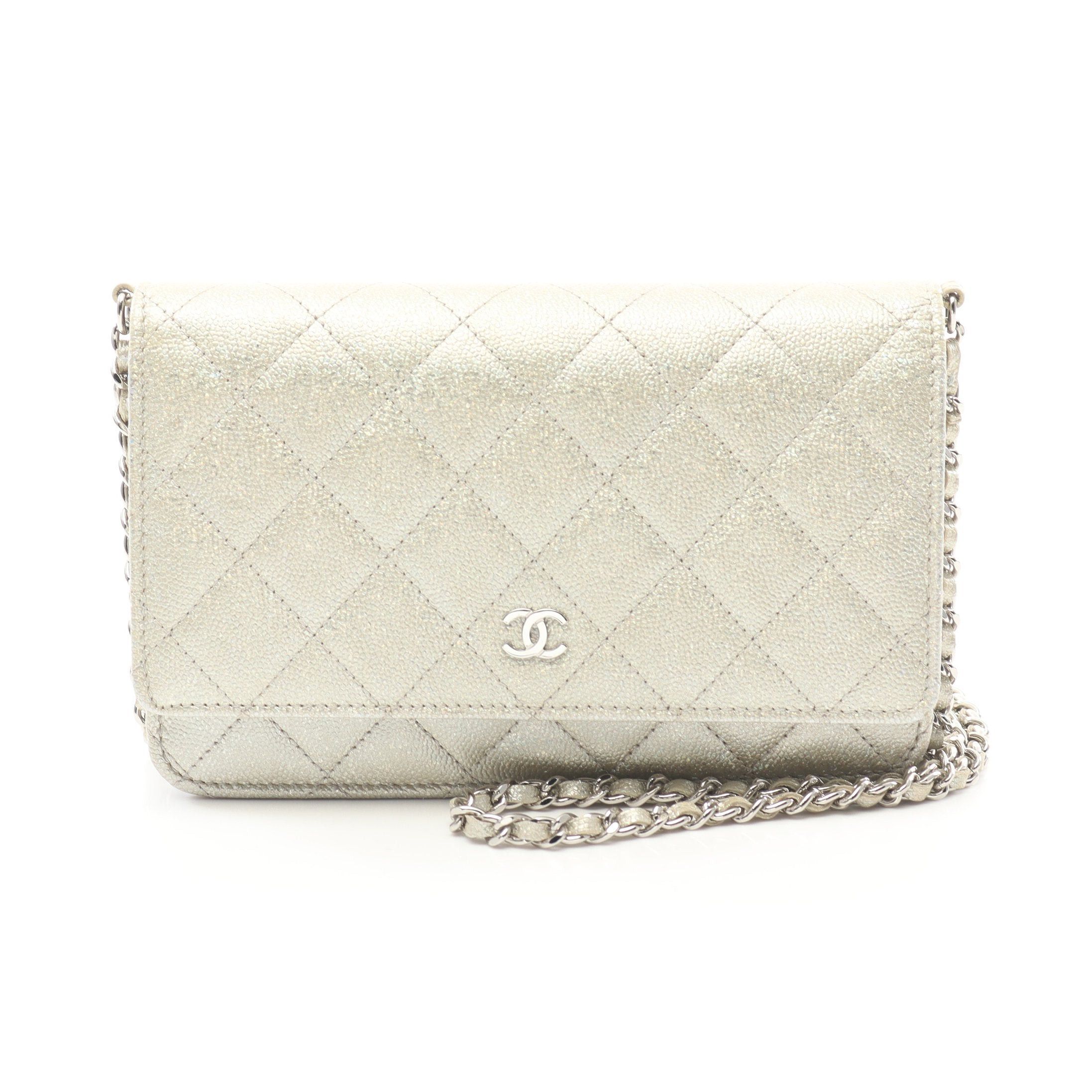 Chanel Chanel Matelasse Chain Wallet Caviar Skin Champagne Gold Silver Hardware Size ONE SIZE - 1 Thumbnail