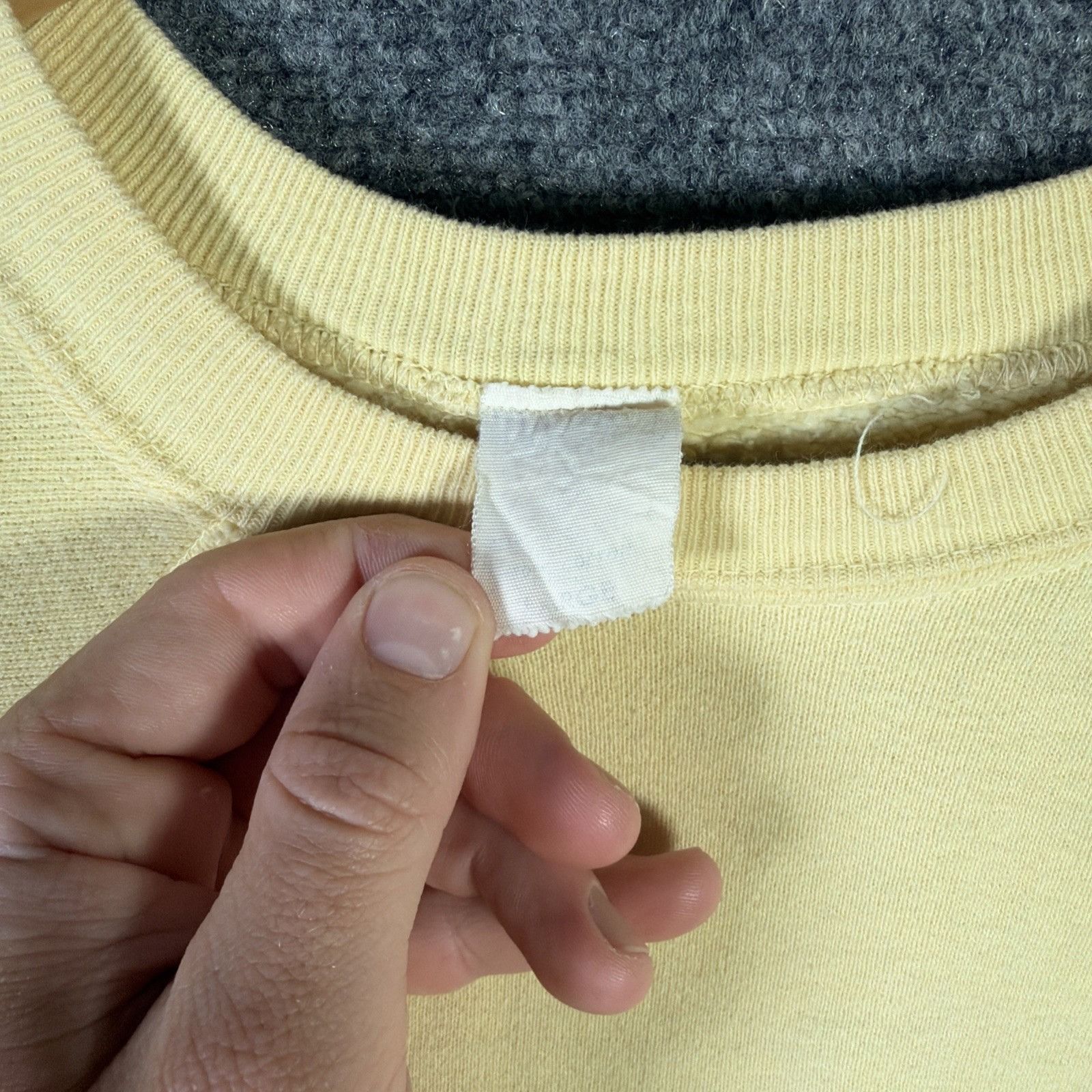 Hanes True Vintage Sweatshirt Large Yellow 50s 60s Bradley College Size US L / EU 52-54 / 3 - 5 Thumbnail