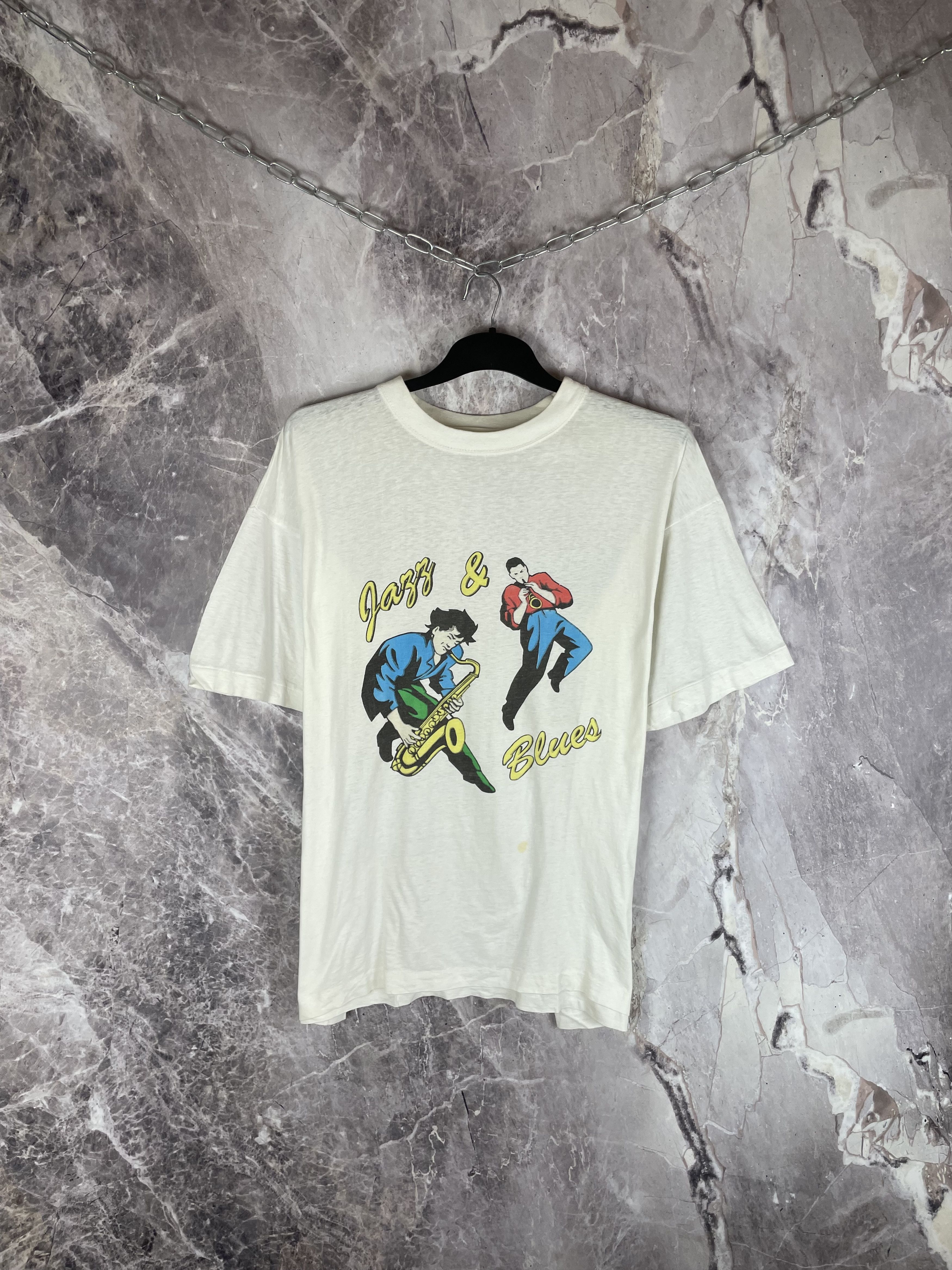 Vintage Vintgae Jazz Tee 90s Size US M / EU 48-50 / 2 - 1 Thumbnail