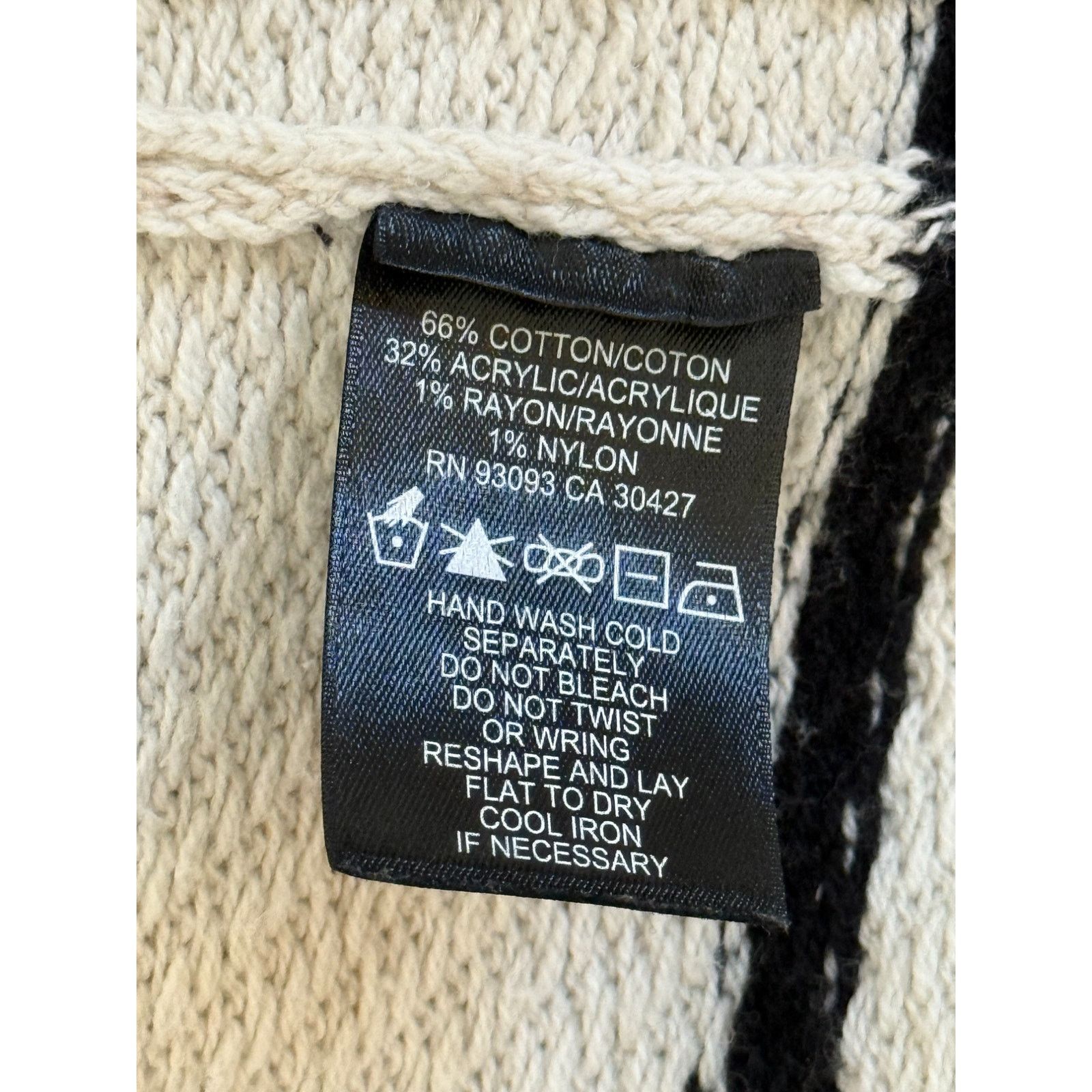 NIC+ZOE Nic+Zoe Cardigan Women X Small Beige Striped Open Preppy Size XS / US 0-2 / IT 36-38 - 7 Thumbnail