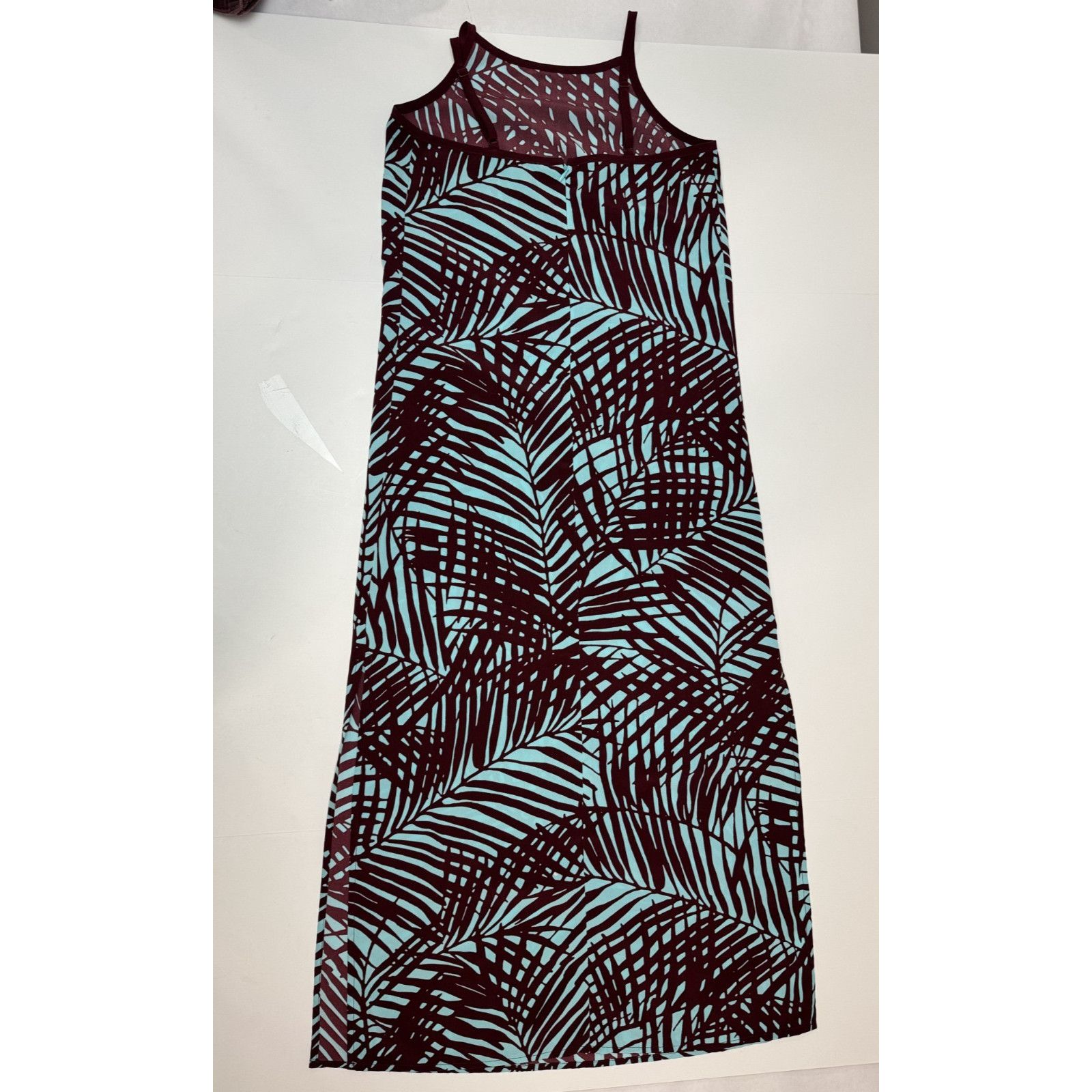 Other Limited Tropical Resort Wear Maxi Dress Brown Blue Palm XS Size XS / US 0-2 / IT 36-38 - 7 Thumbnail
